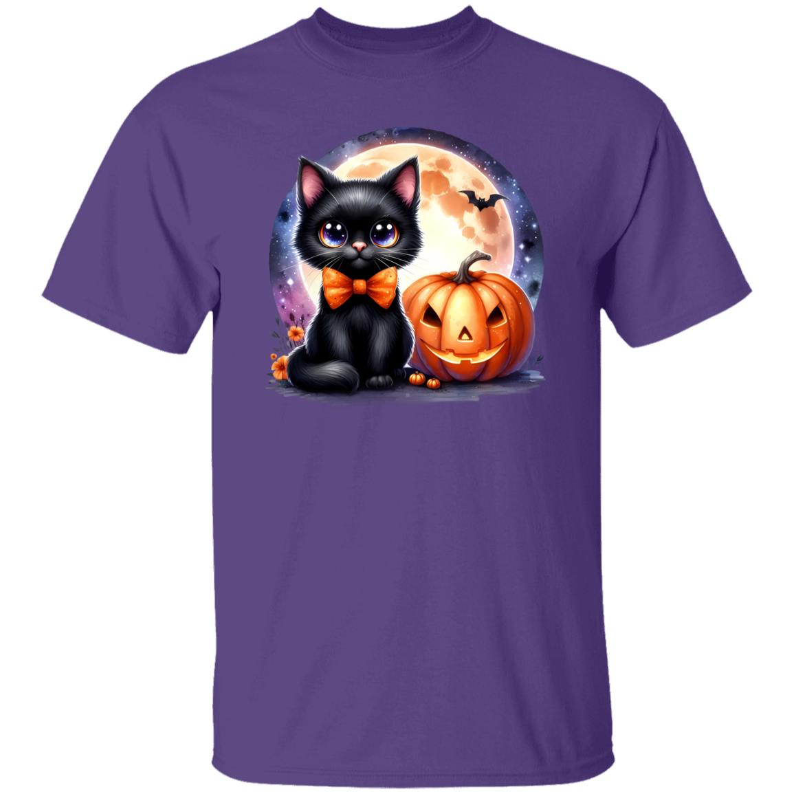 Retro Black Cat Pumpkin Halloween Costume Fall Autumn Season T-Shirt and Pullover Hoodie