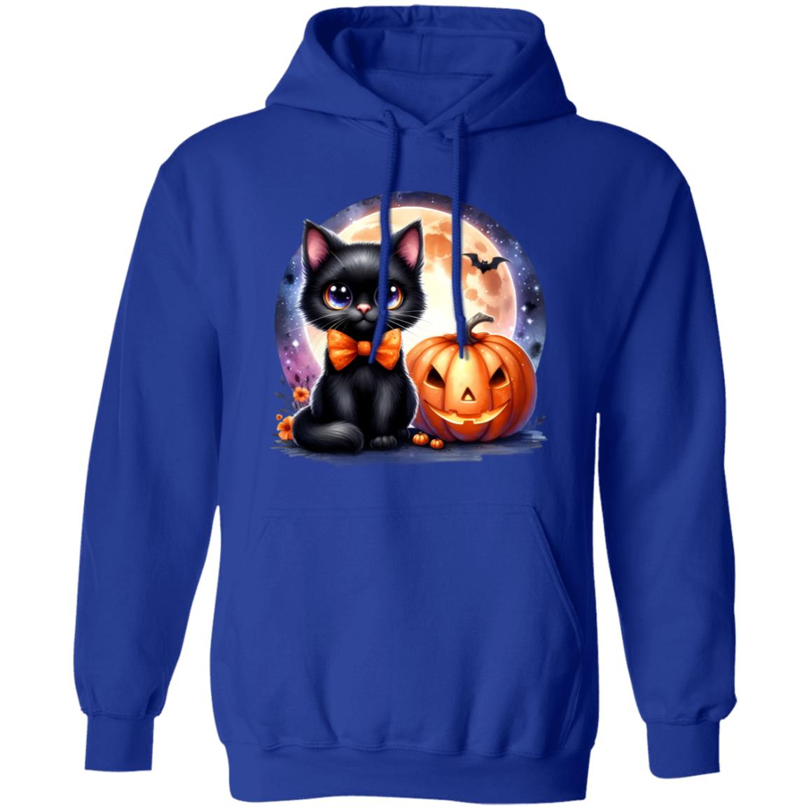 Retro Black Cat Pumpkin Halloween Costume Fall Autumn Season T-Shirt and Pullover Hoodie