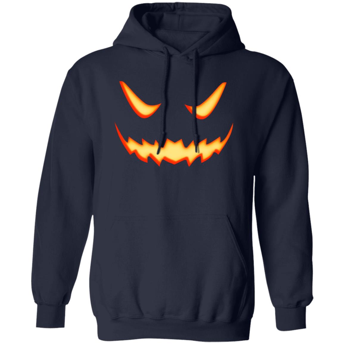 Scary Pumpkin Jack O Lantern Face Halloween Unisex Pullover Hoodie