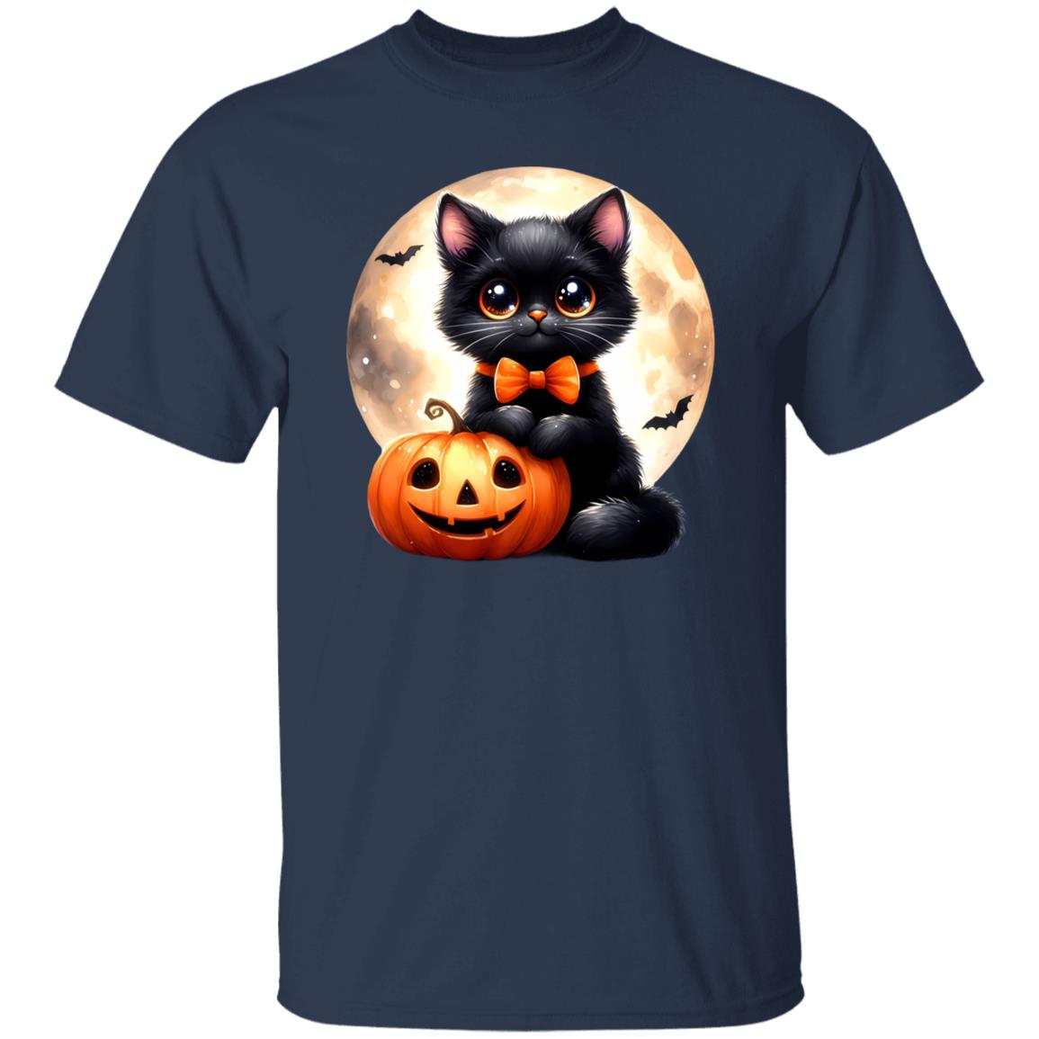 Retro Black Cat Pumpkin Halloween Costume Fall Autumn Season T-Shirt and Pullover Hoodie