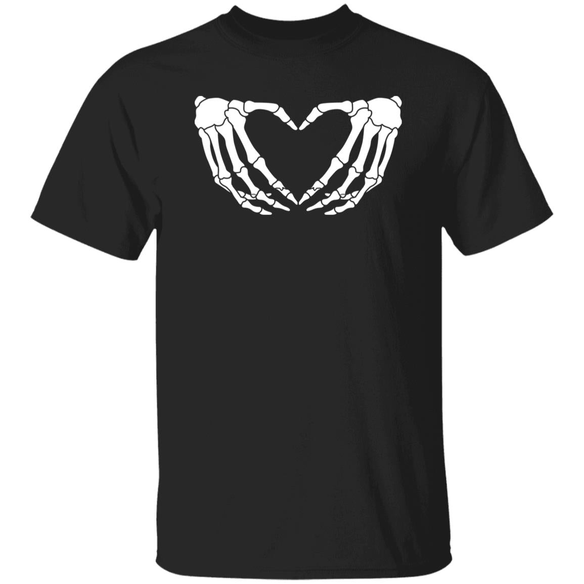 Skeleton Hands Heart Sign Retro Halloween Costume Unisex T- Shirt