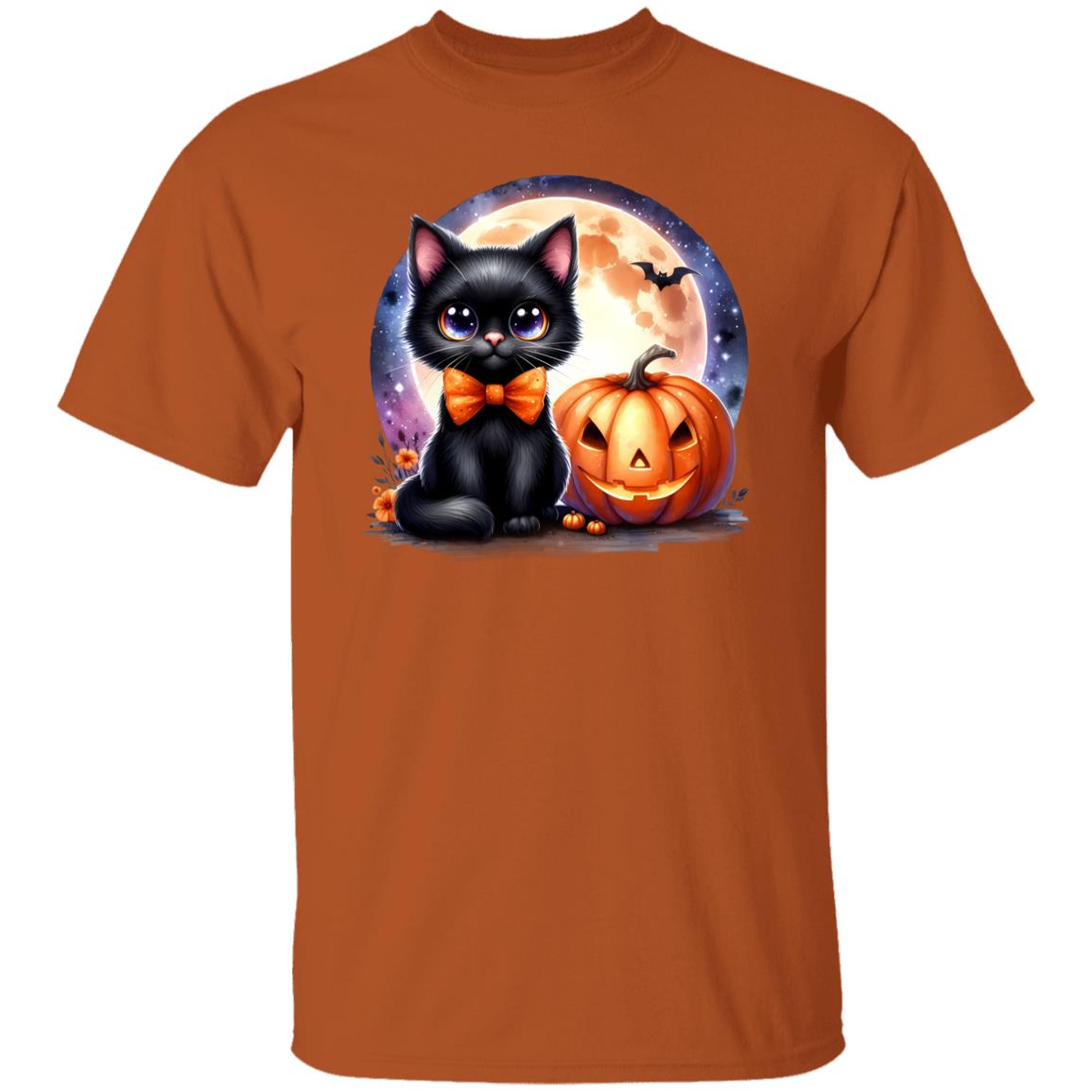 Retro Black Cat Pumpkin Halloween Costume Fall Autumn Season T-Shirt and Pullover Hoodie
