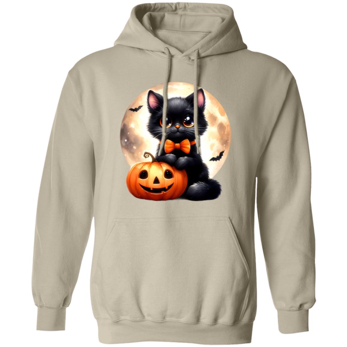 Retro Black Cat Pumpkin Halloween Costume Fall Autumn Season T-Shirt and Pullover Hoodie