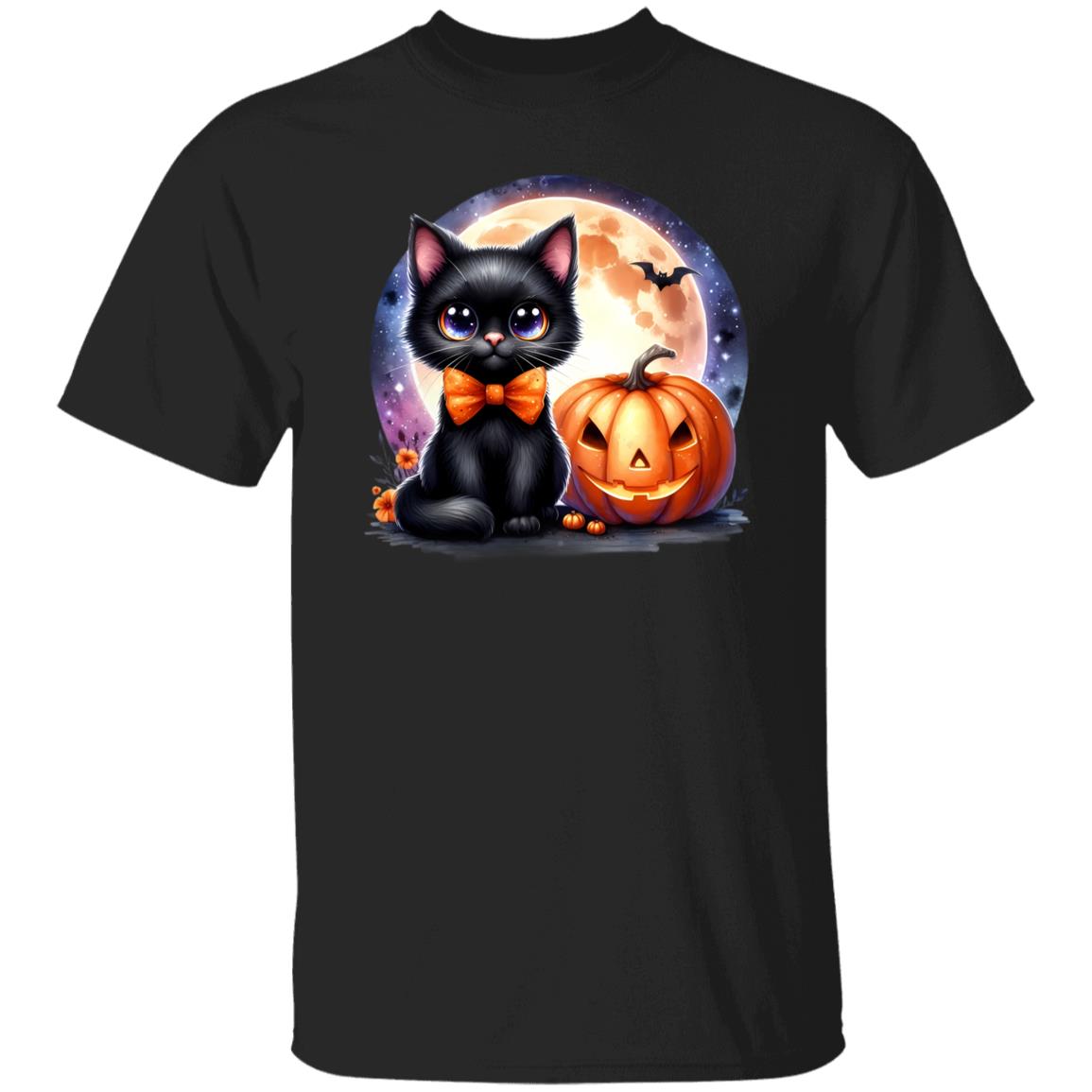 Retro Black Cat Pumpkin Halloween Costume Fall Autumn Season T-Shirt and Pullover Hoodie