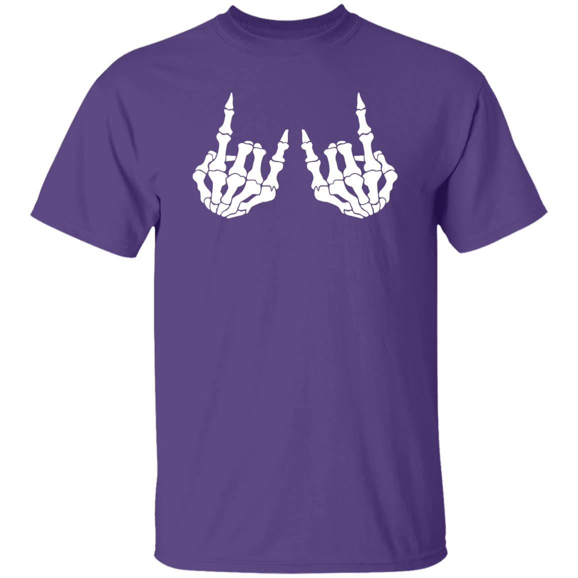 Rocker Hand Sign Rock Skeleton Retro Halloween unisex T-Shirt