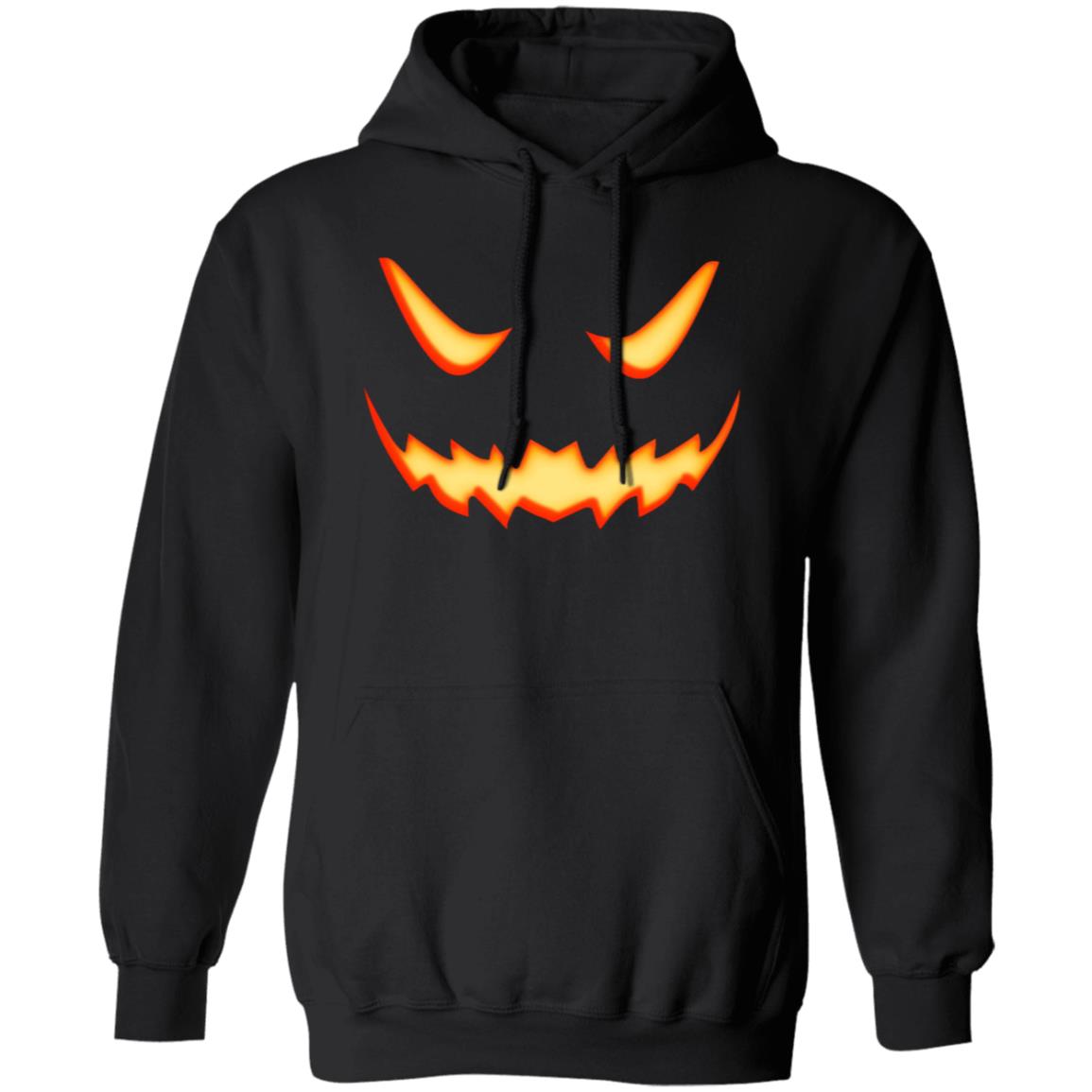 Scary Pumpkin Jack O Lantern Face Halloween Unisex Pullover Hoodie