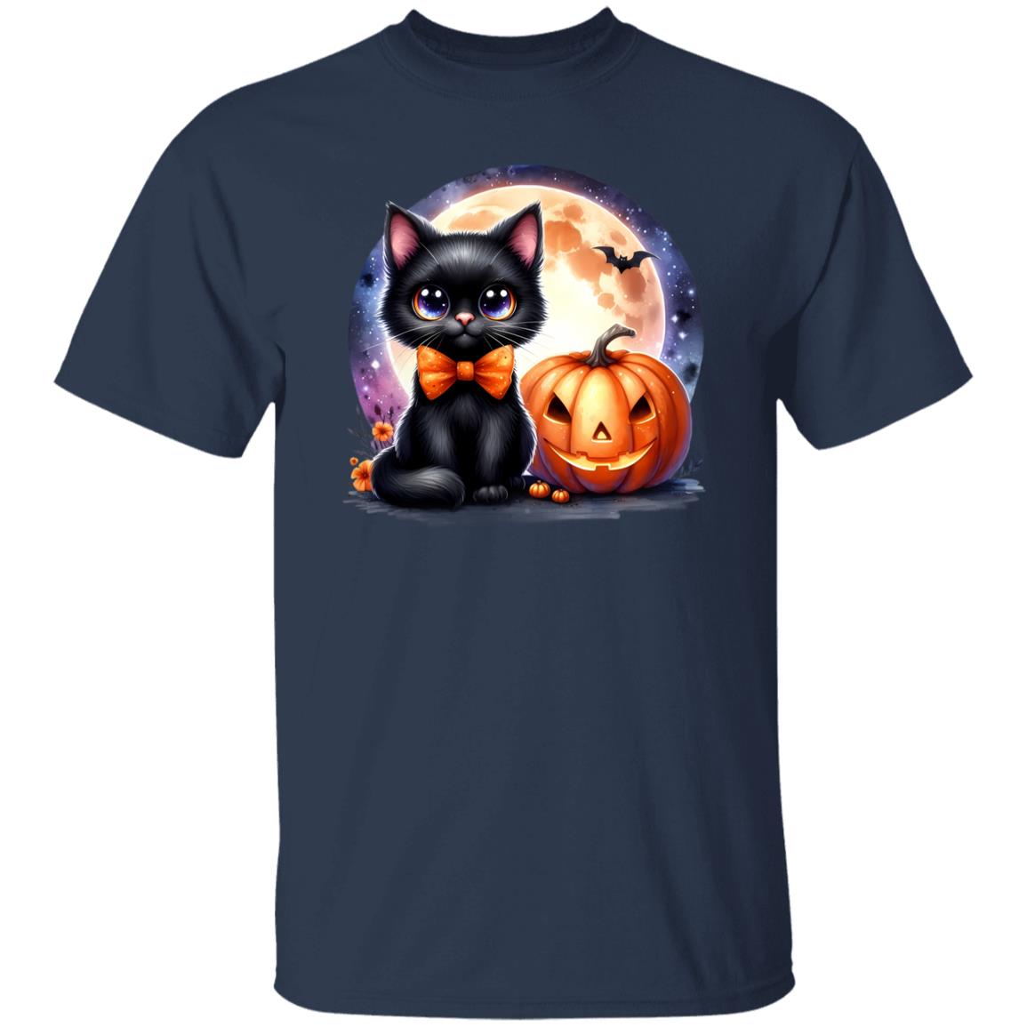 Retro Black Cat Pumpkin Halloween Costume Fall Autumn Season T-Shirt and Pullover Hoodie