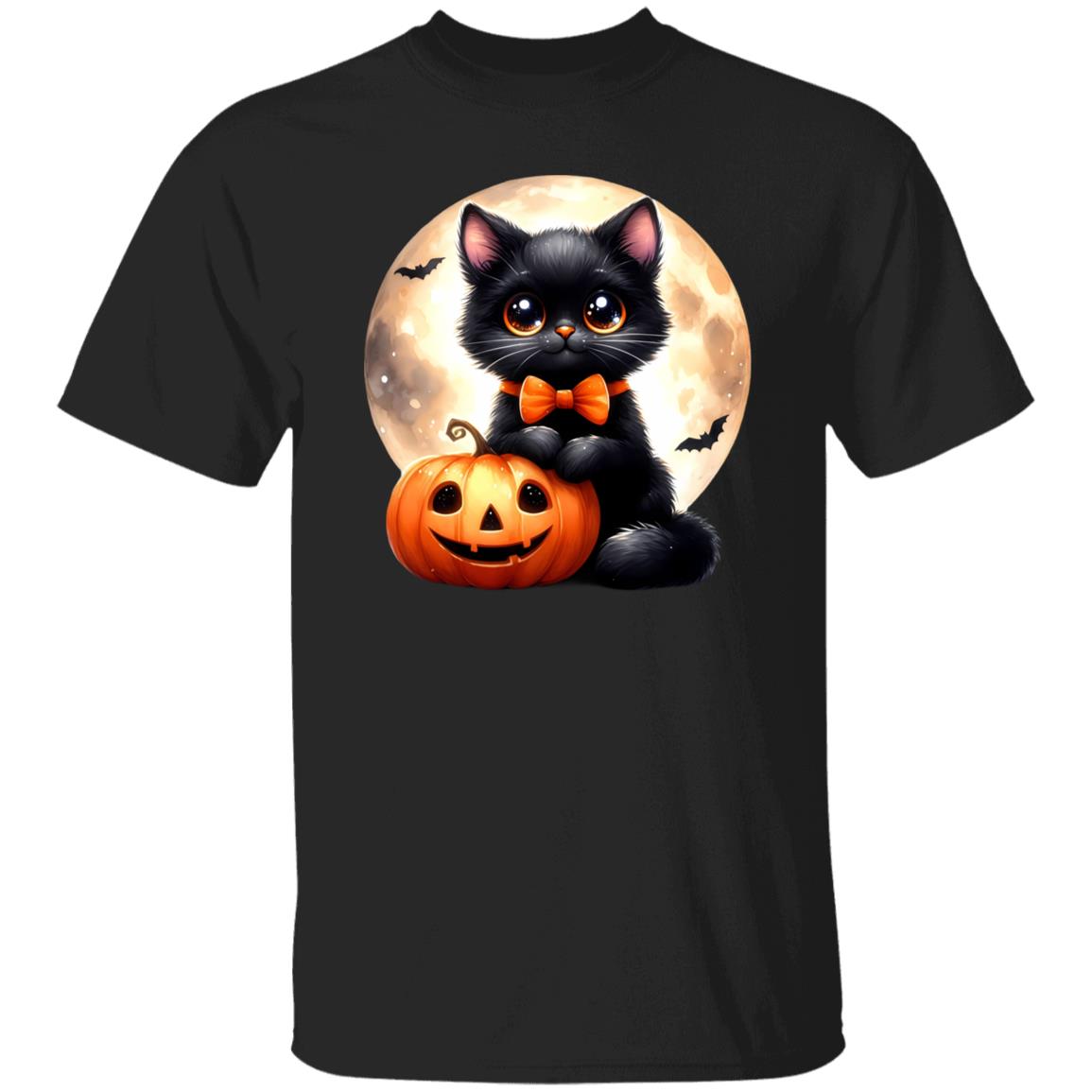 Retro Black Cat Pumpkin Halloween Costume Fall Autumn Season T-Shirt and Pullover Hoodie