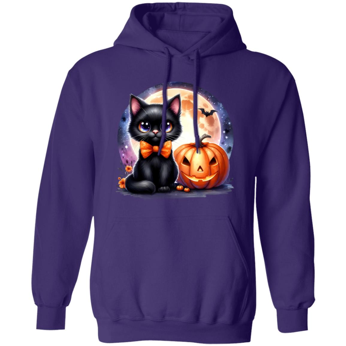 Retro Black Cat Pumpkin Halloween Costume Fall Autumn Season T-Shirt and Pullover Hoodie