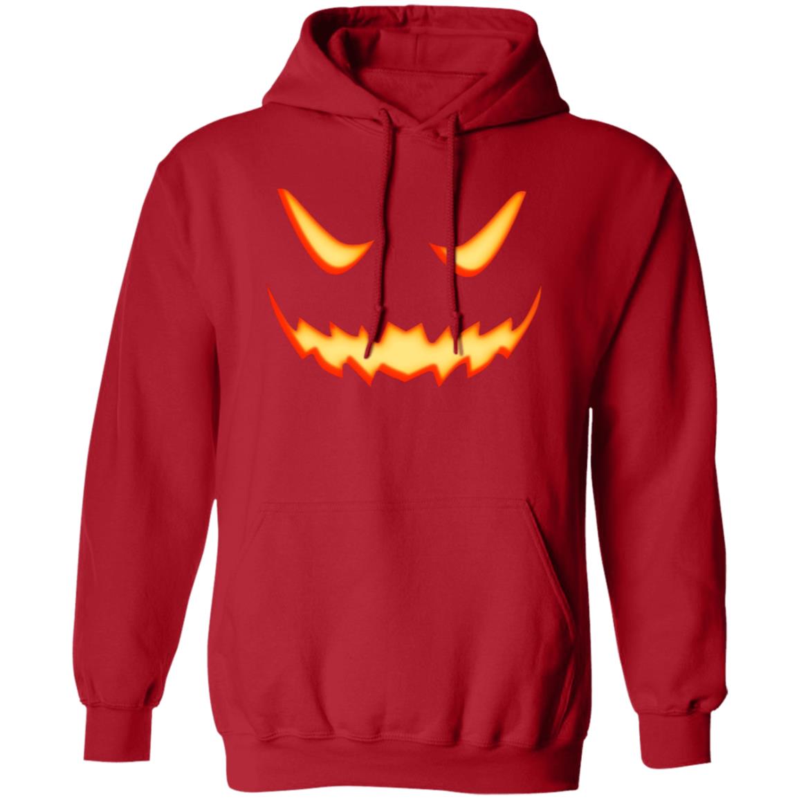 Scary Pumpkin Jack O Lantern Face Halloween Unisex Pullover Hoodie