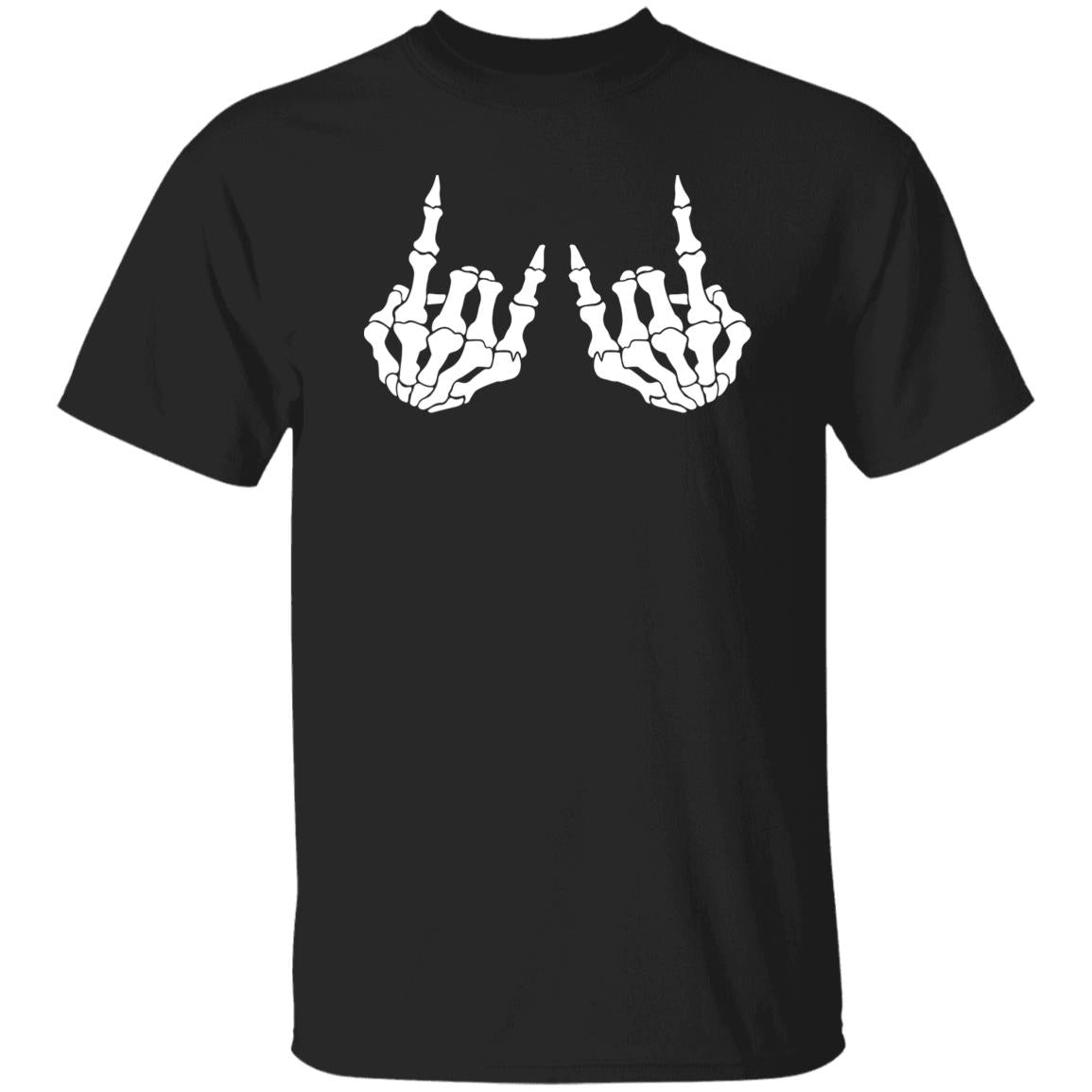 Rocker Hand Sign Rock Skeleton Retro Halloween unisex T-Shirt