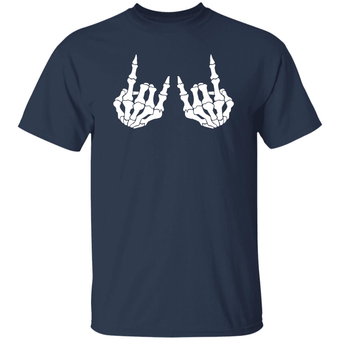 Rocker Hand Sign Rock Skeleton Retro Halloween unisex T-Shirt