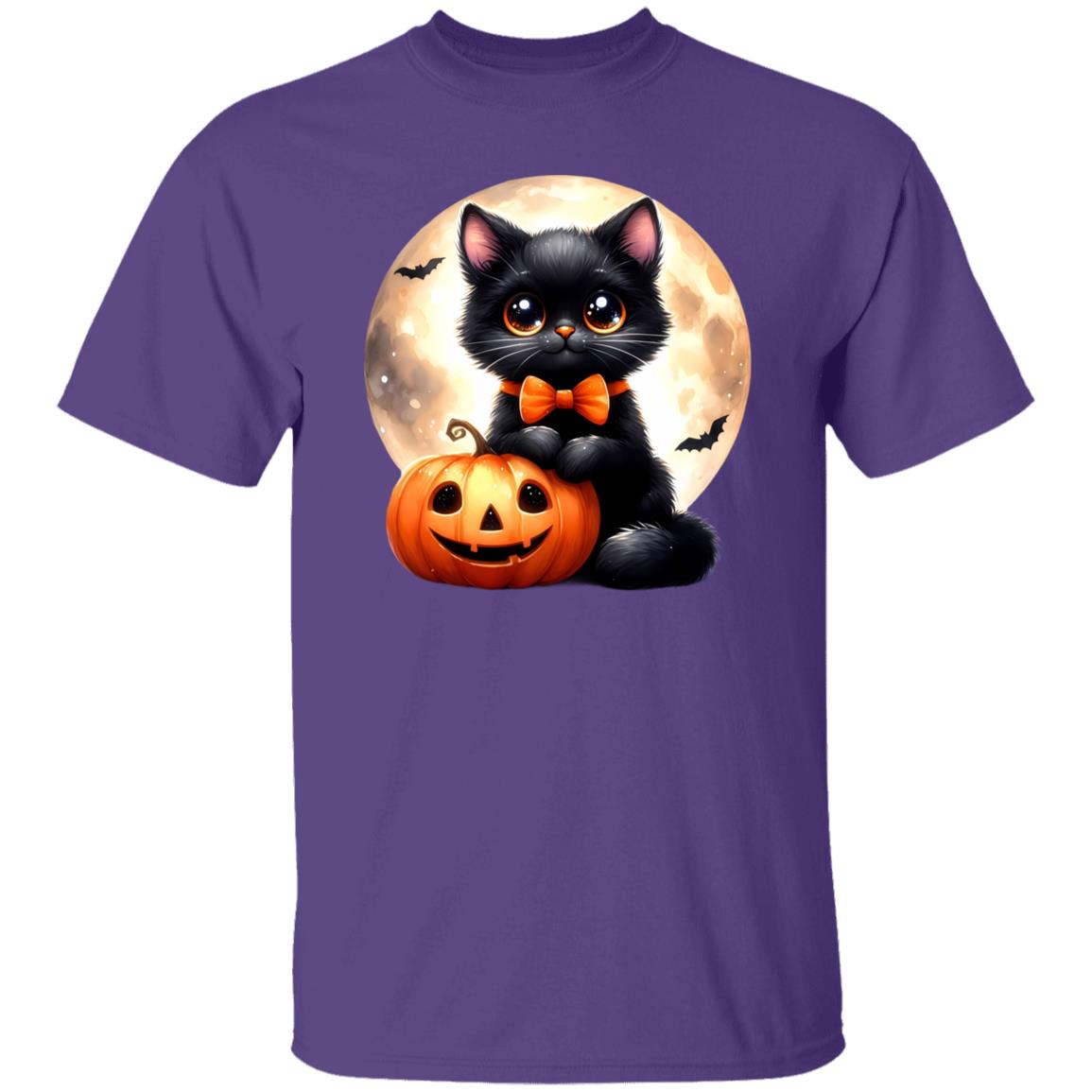 Retro Black Cat Pumpkin Halloween Costume Fall Autumn Season T-Shirt and Pullover Hoodie
