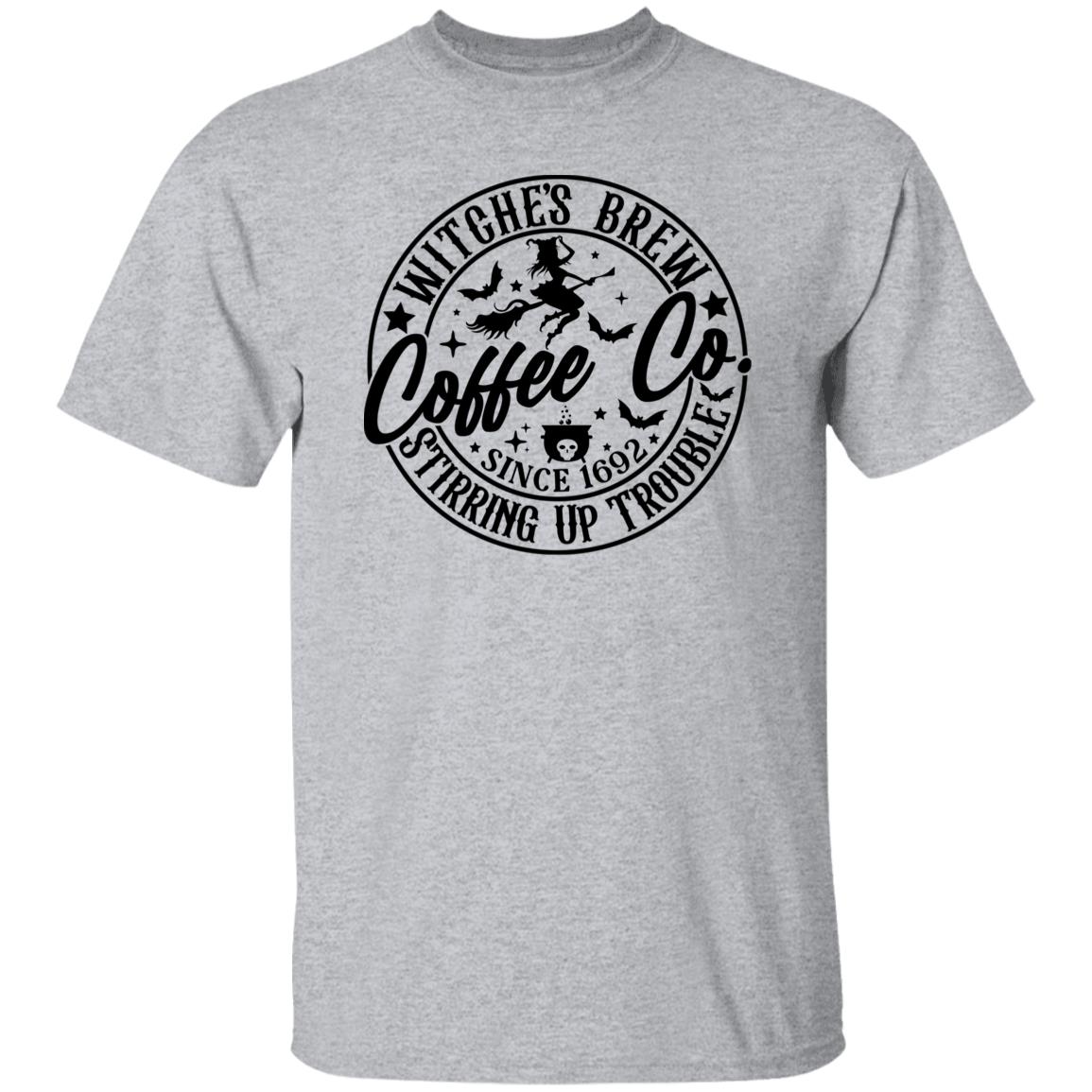 Hocus Pocus Shirt Halloween Witches Brew T-shirt Stirring Up Trouble Funny Coffee Co Letter Print T-Shirt Sanderson Tee