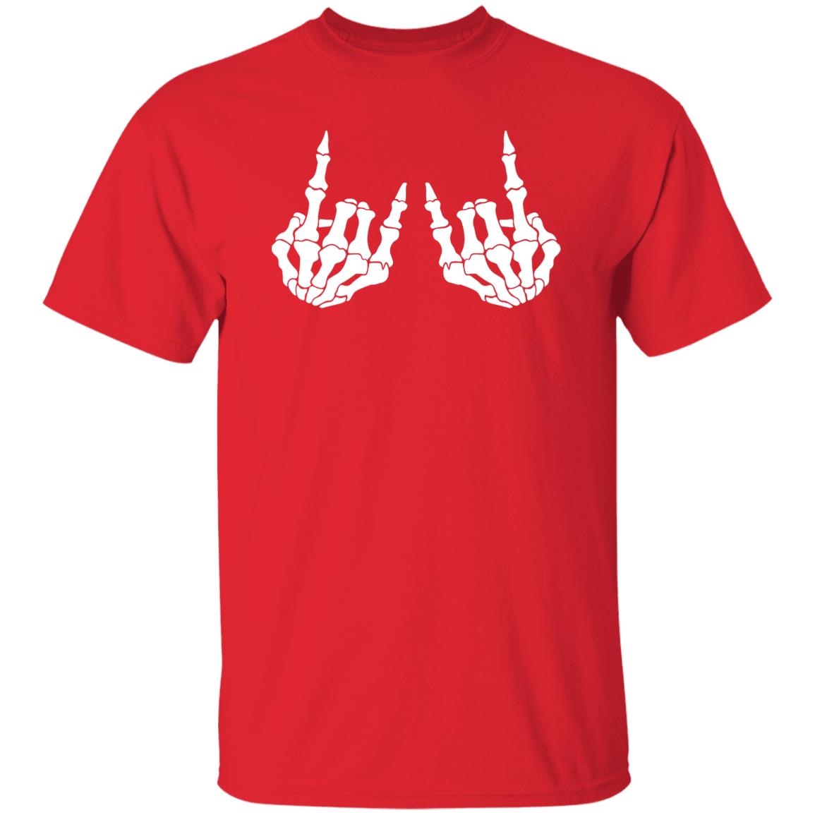 Rocker Hand Sign Rock Skeleton Retro Halloween unisex T-Shirt