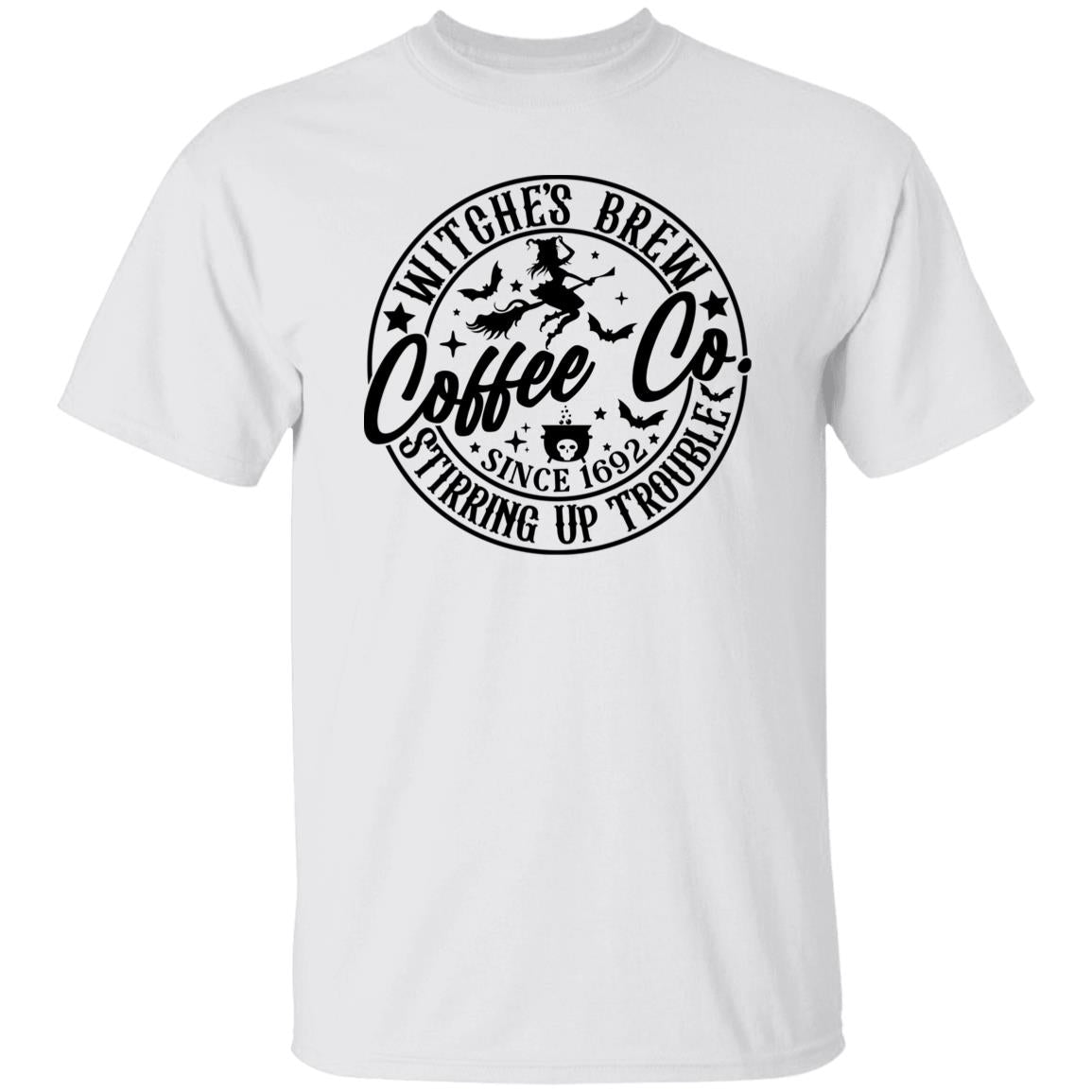 Hocus Pocus Shirt Halloween Witches Brew T-shirt Stirring Up Trouble Funny Coffee Co Letter Print T-Shirt Sanderson Tee