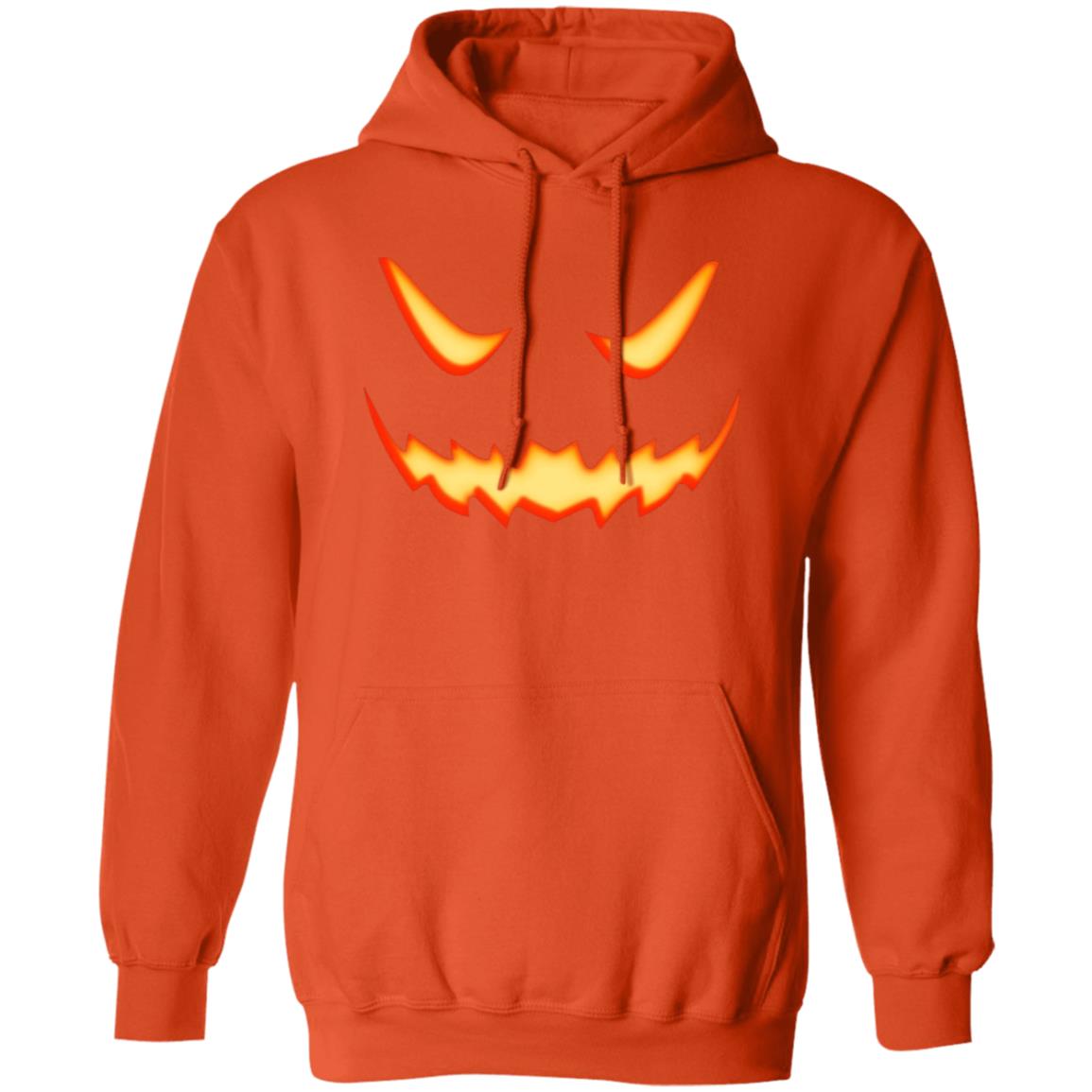 Scary Pumpkin Jack O Lantern Face Halloween Unisex Pullover Hoodie