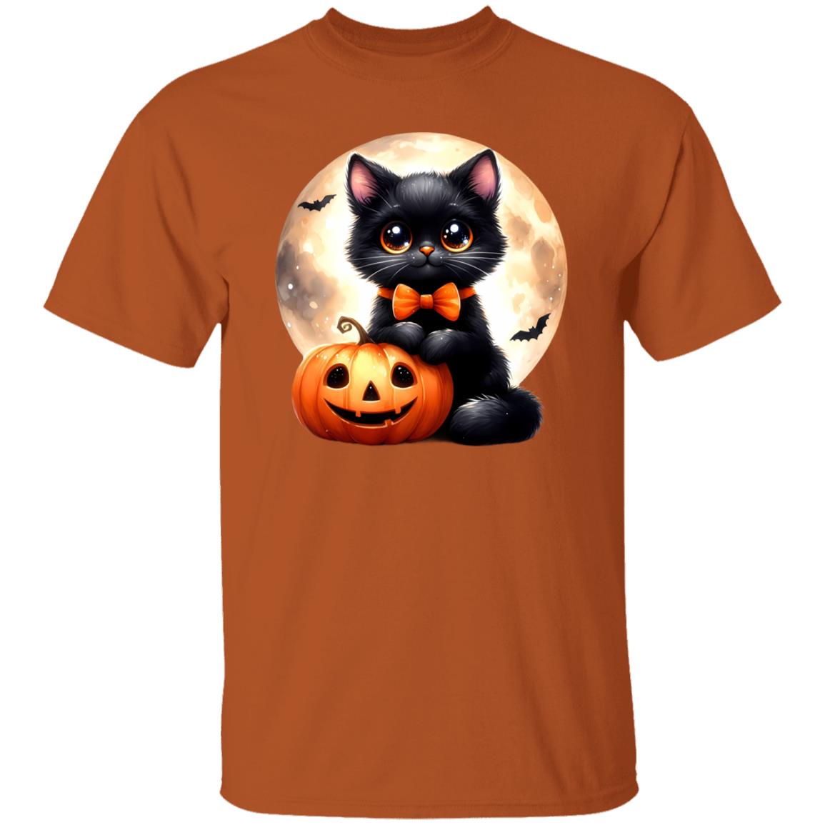 Retro Black Cat Pumpkin Halloween Costume Fall Autumn Season T-Shirt and Pullover Hoodie