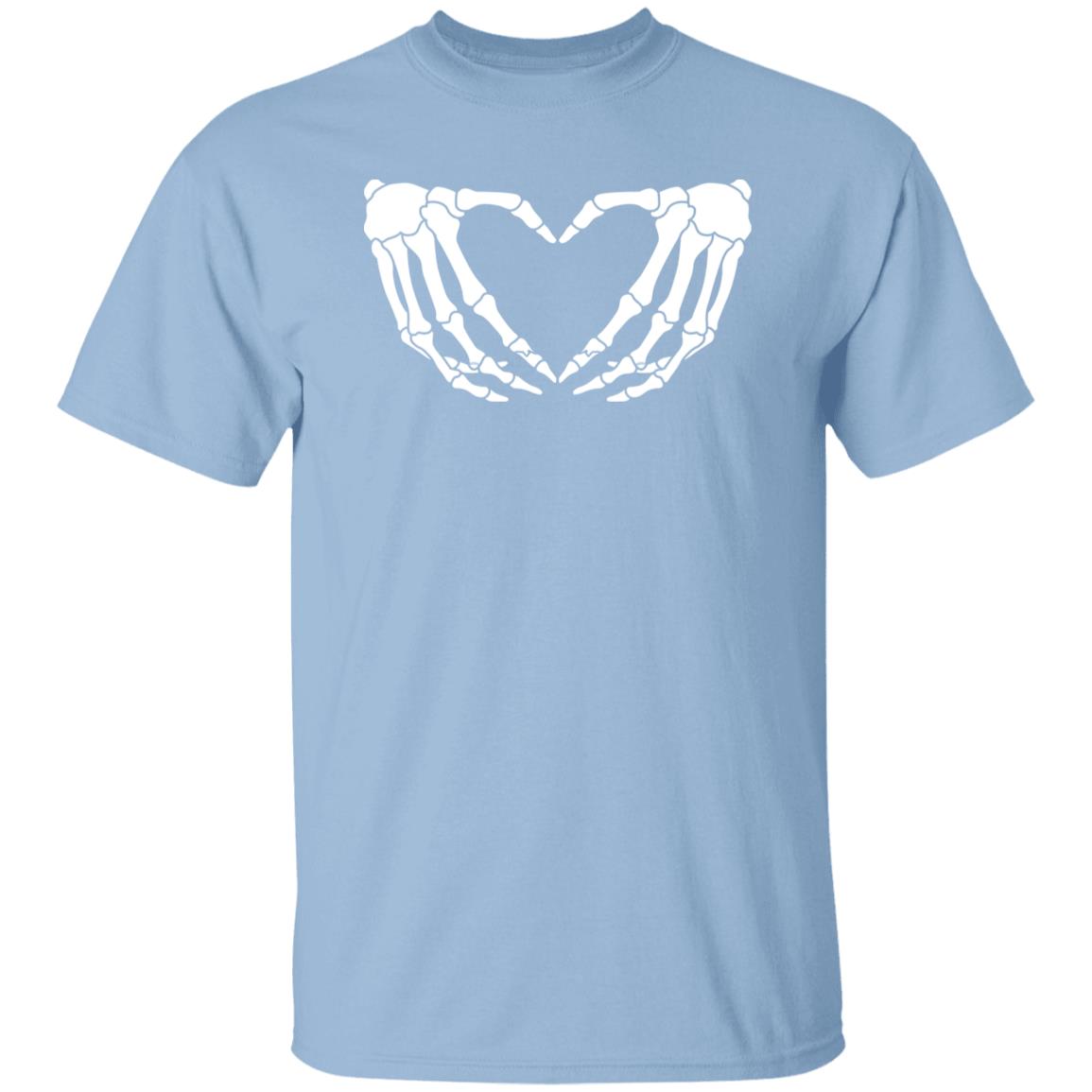 Skeleton Hands Heart Sign Retro Halloween Costume Unisex T- Shirt