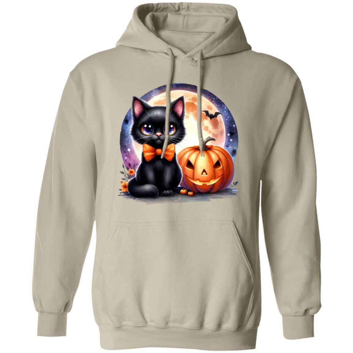 Retro Black Cat Pumpkin Halloween Costume Fall Autumn Season T-Shirt and Pullover Hoodie