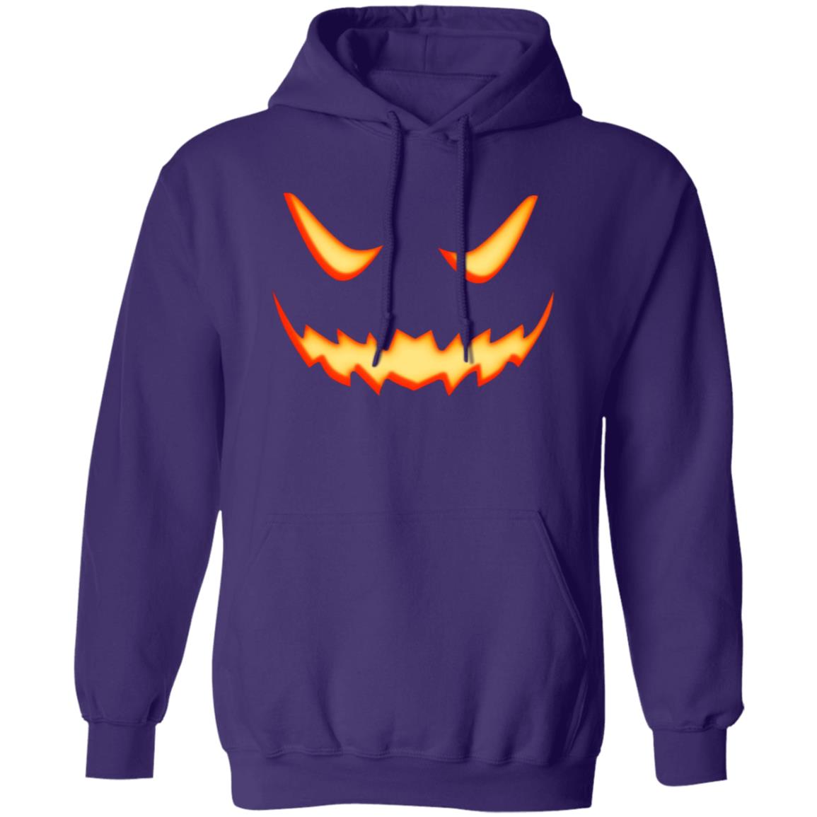 Scary Pumpkin Jack O Lantern Face Halloween Unisex Pullover Hoodie