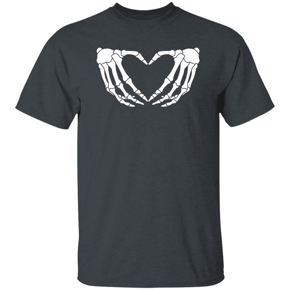 Skeleton Hands Heart Sign Retro Halloween Costume Unisex T- Shirt