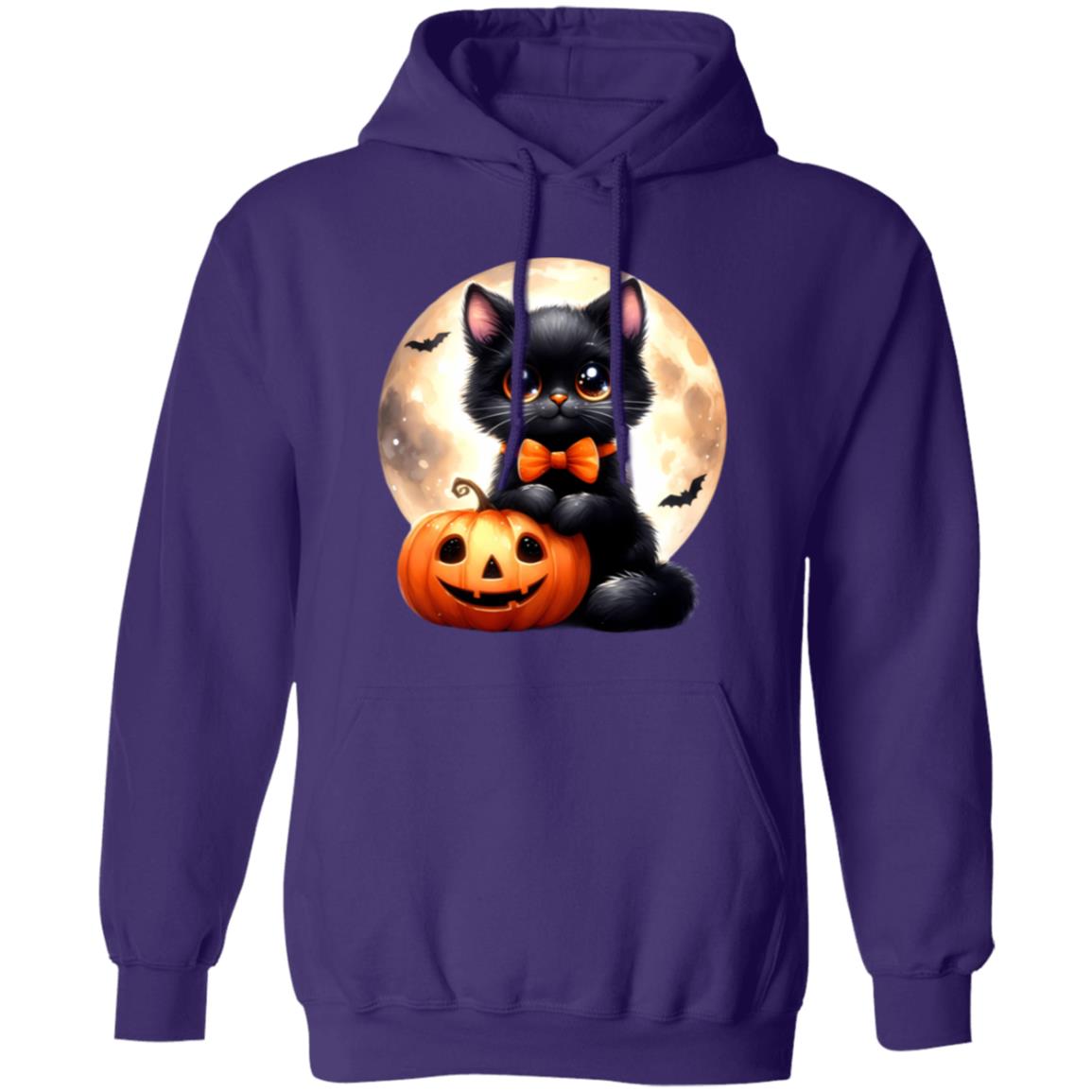 Retro Black Cat Pumpkin Halloween Costume Fall Autumn Season T-Shirt and Pullover Hoodie