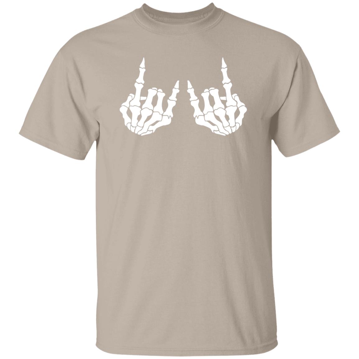 Rocker Hand Sign Rock Skeleton Retro Halloween unisex T-Shirt