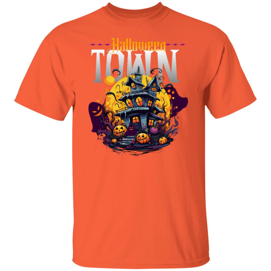Spooky Ghost Halloween Town Pumpkin Halloween Town Unisex T-Shirt