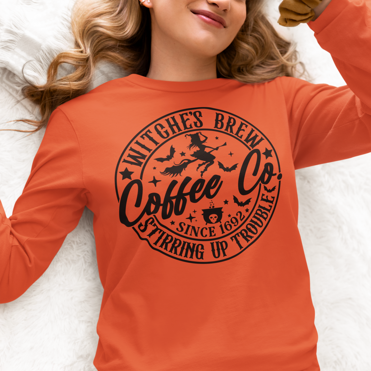 Hocus Pocus Shirt Halloween Witches Brew T-shirt Stirring Up Trouble Funny Coffee Co Letter Print T-Shirt Sanderson Tee