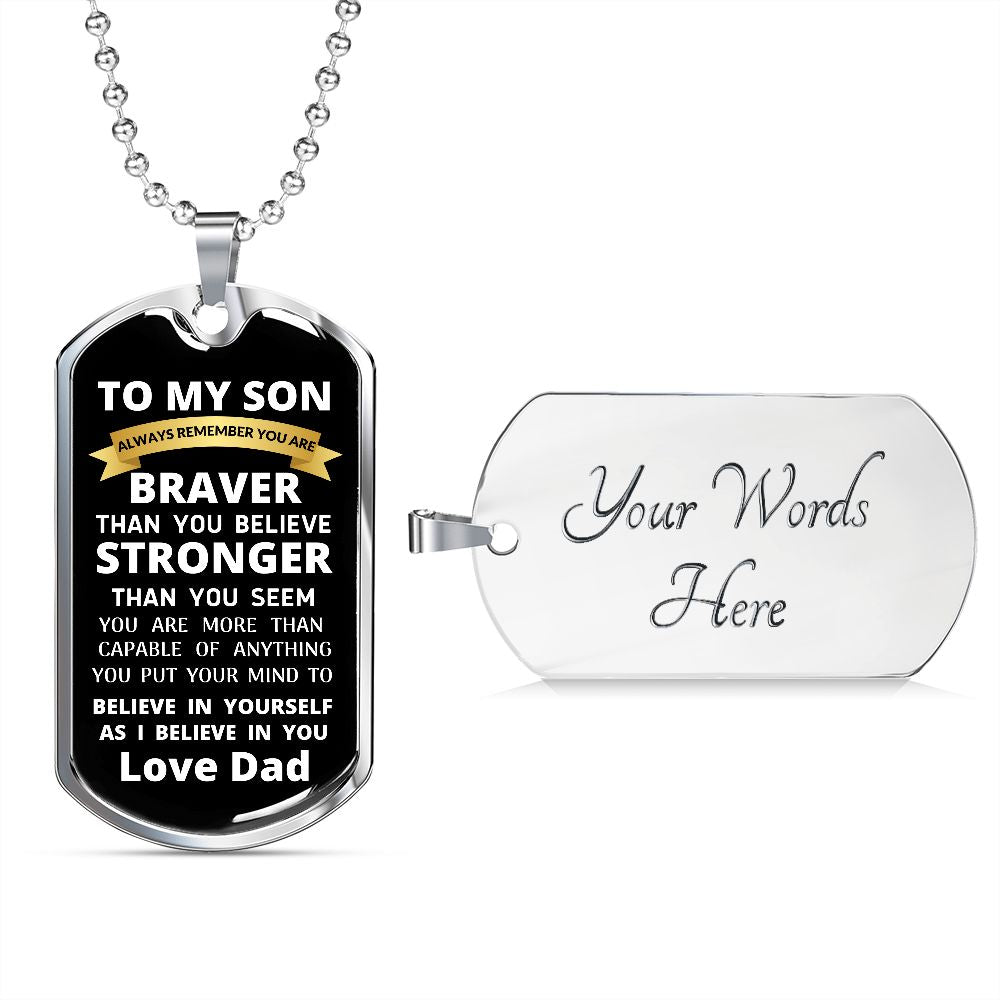 To My Son / Dog Tag