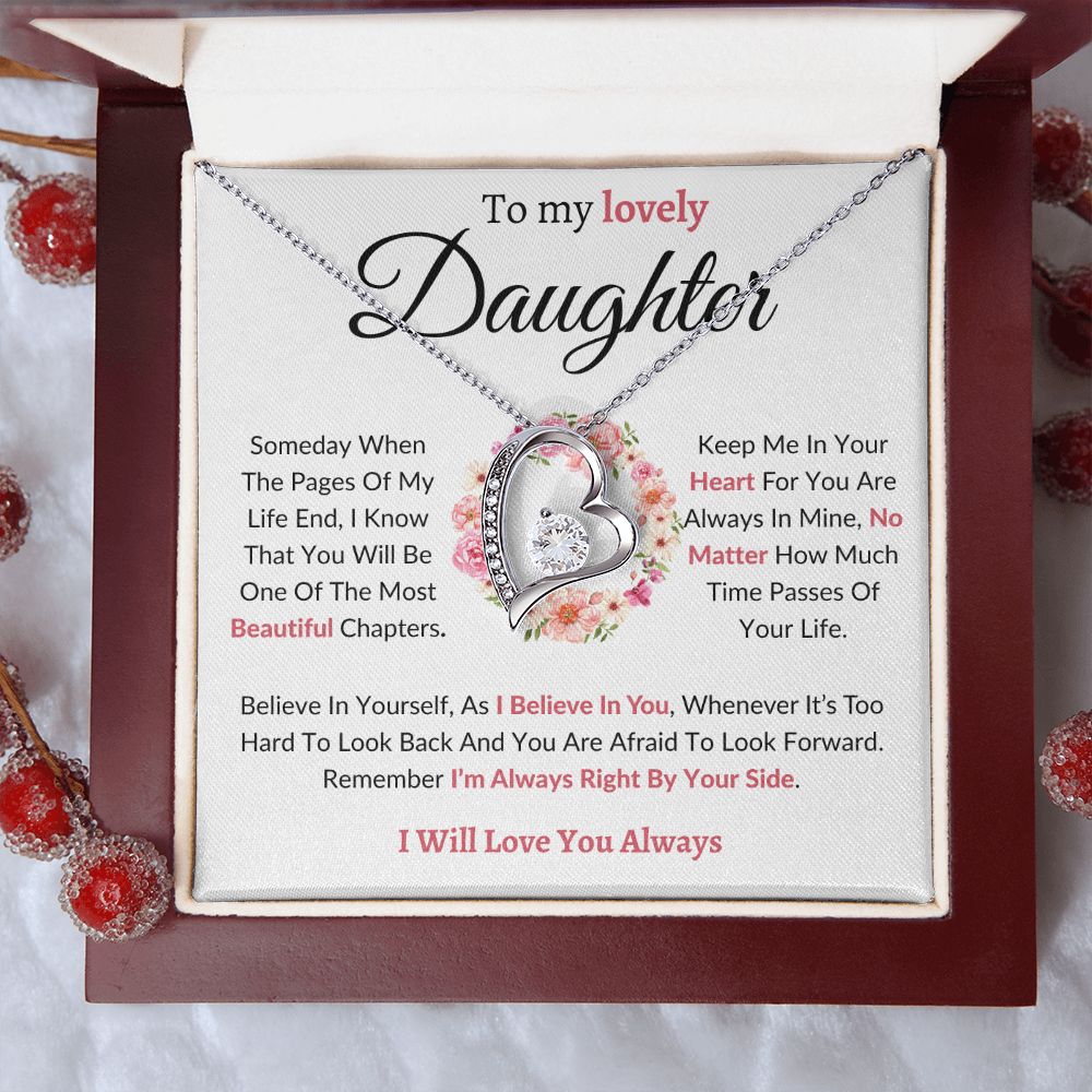 To My Lovely Daughter / Forever Love Necklace