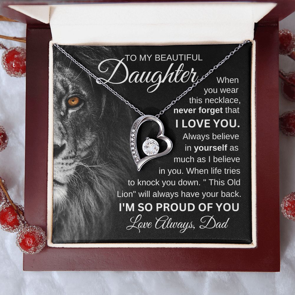 To My Beautiful Daughter / Forever Love Necklace