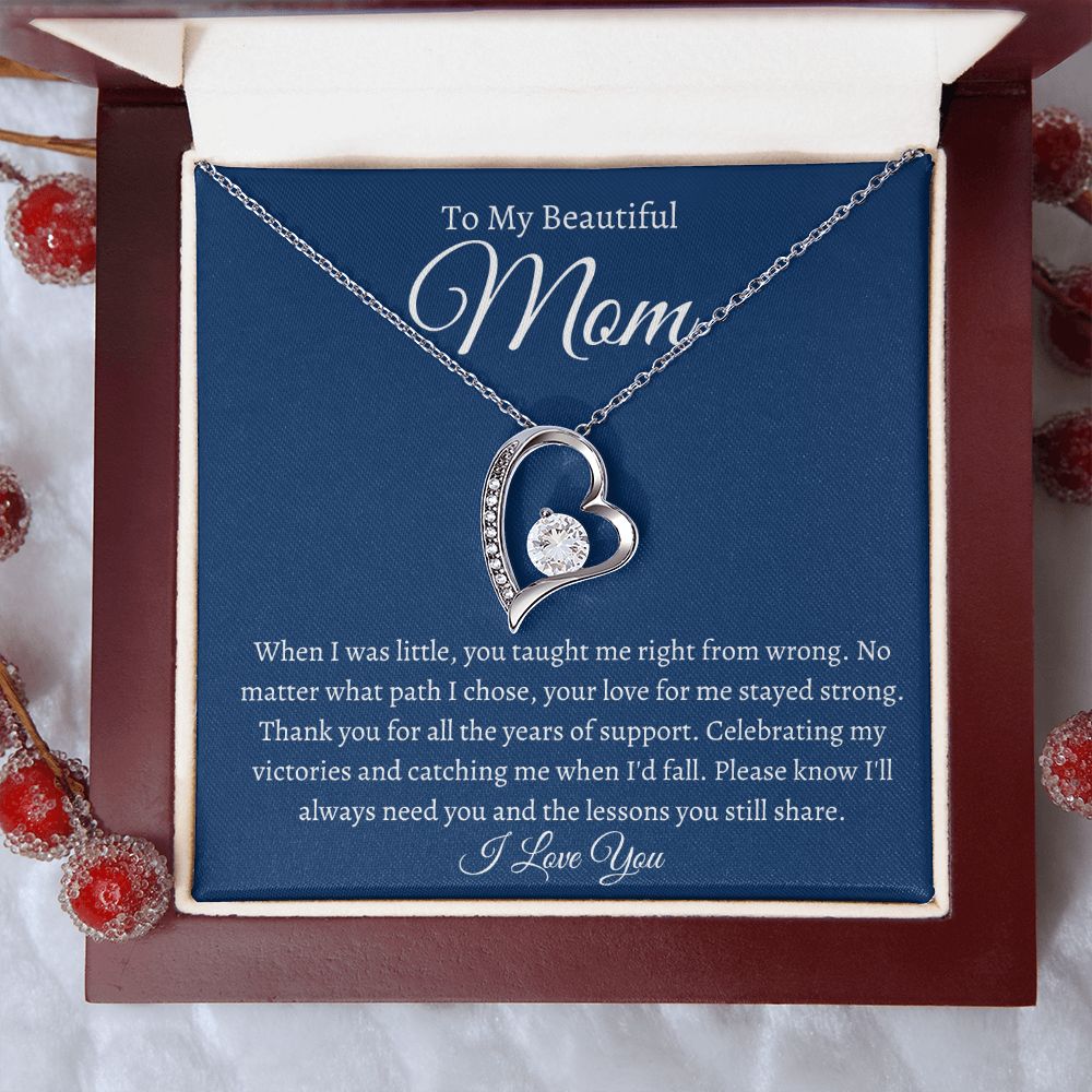 To My Beautiful Mom / Forever Love Necklace