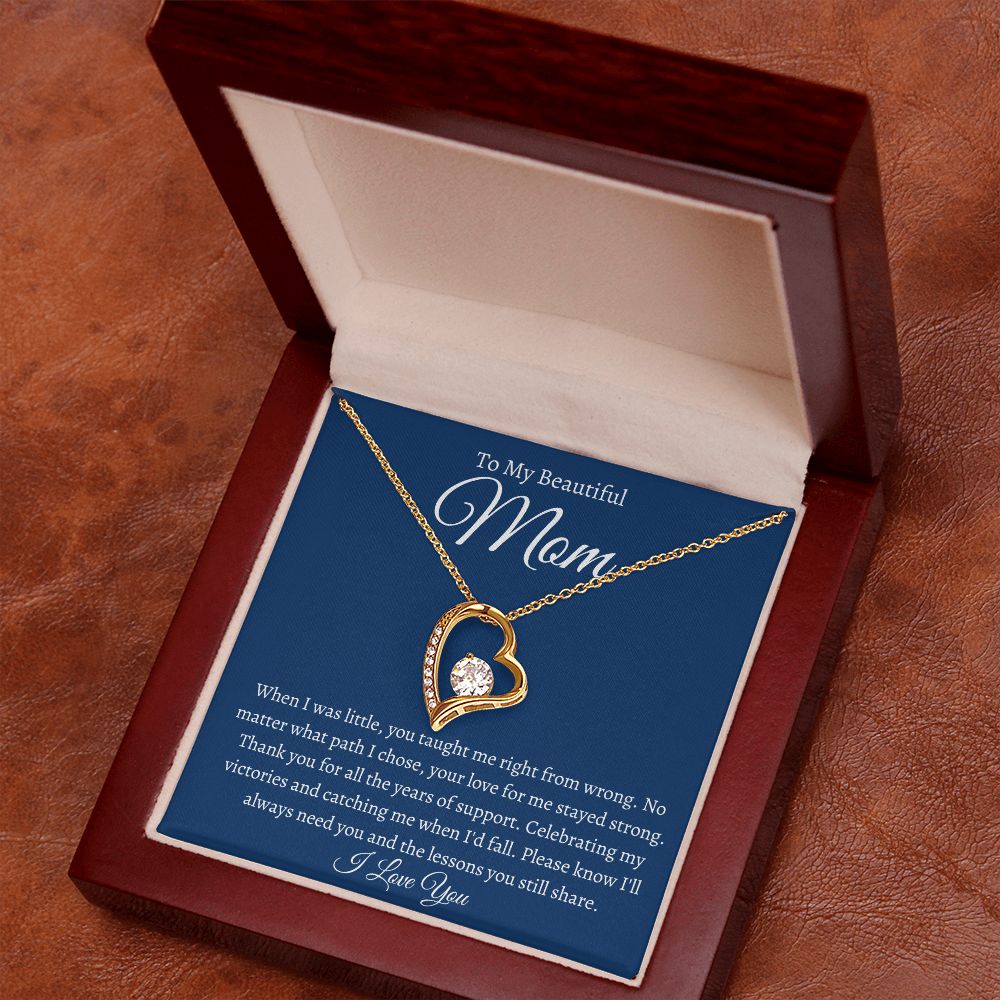 To My Beautiful Mom / Forever Love Necklace
