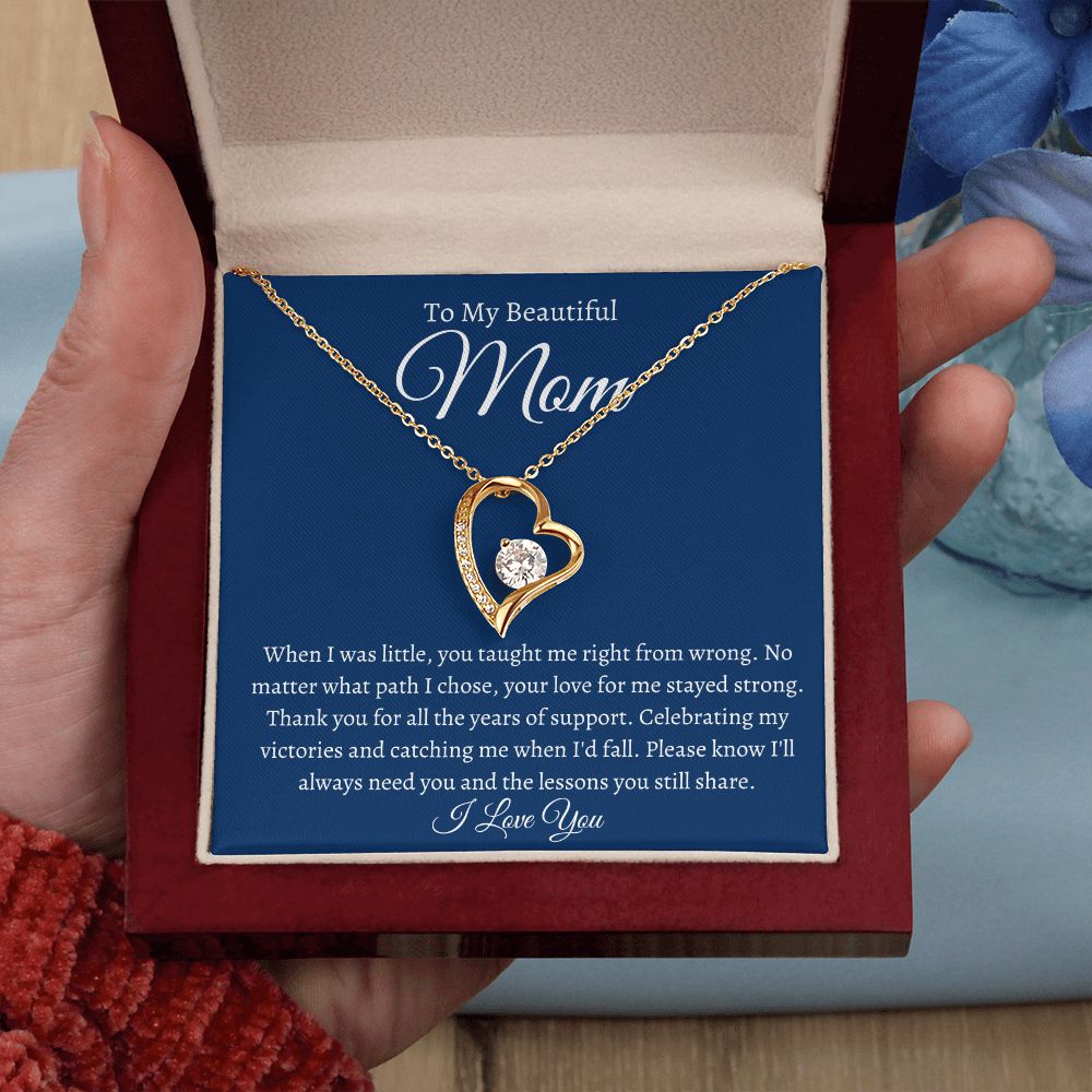 To My Beautiful Mom / Forever Love Necklace