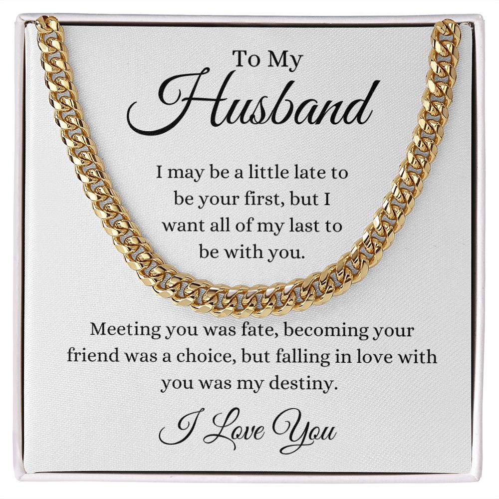 To My Husband / Cuban Link Chain