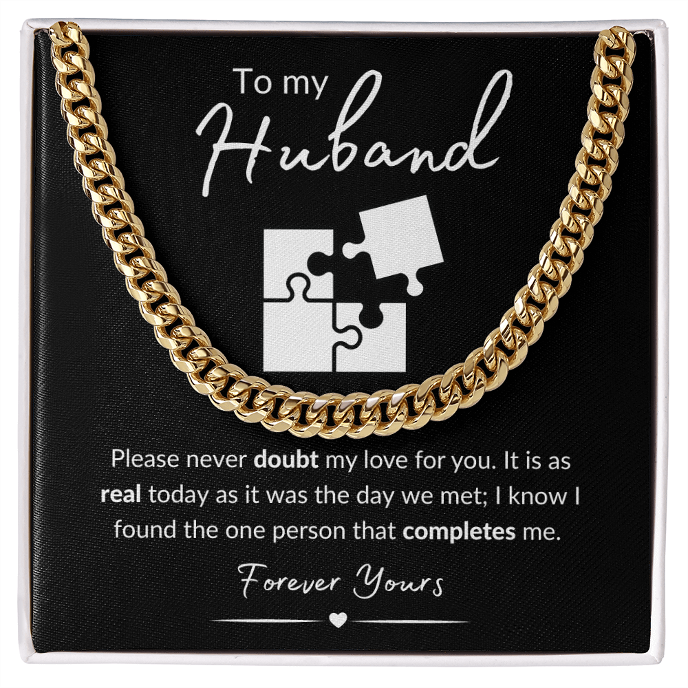 To My Husband / Cuban Link Chain
