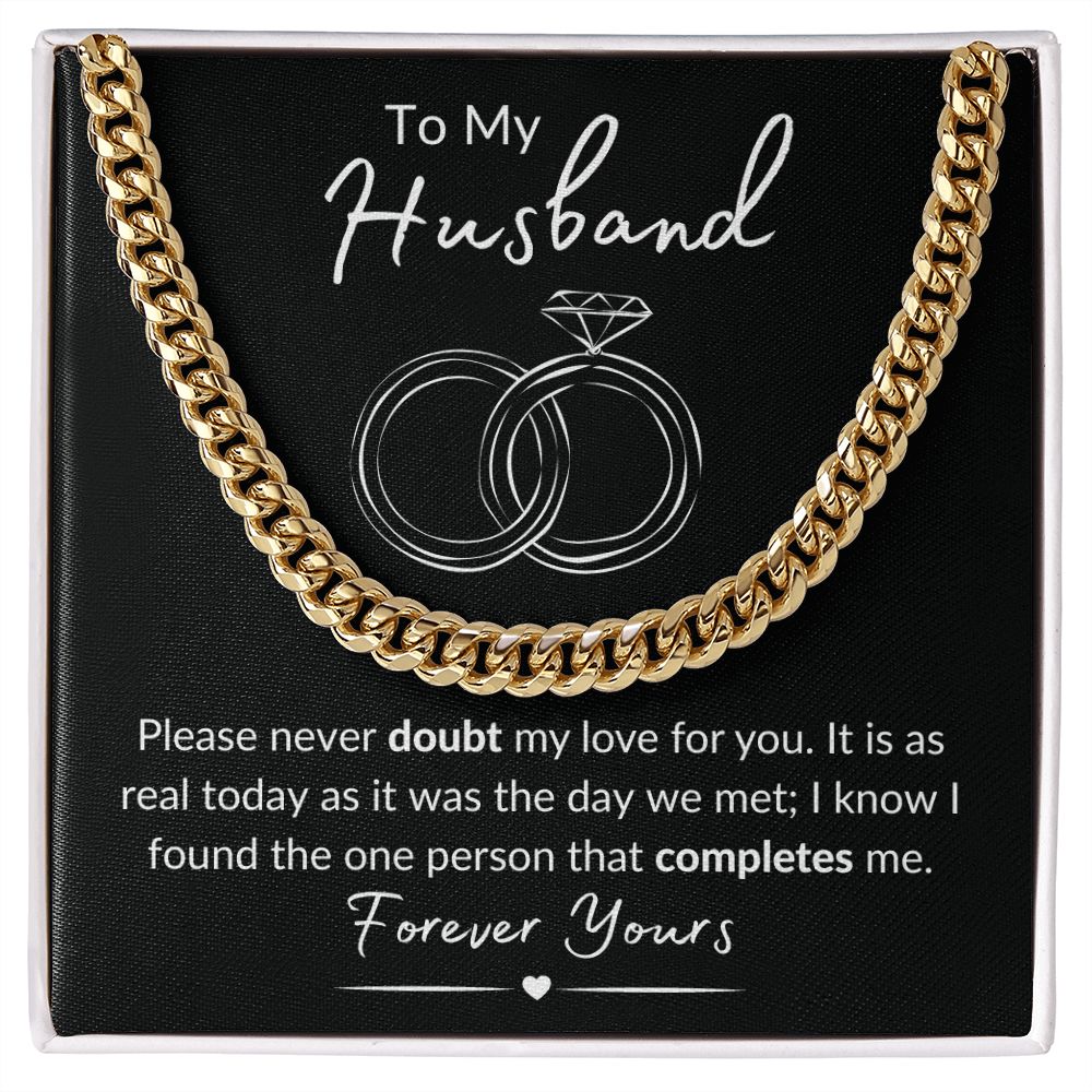 To My Husband / Cuban Link Chain
