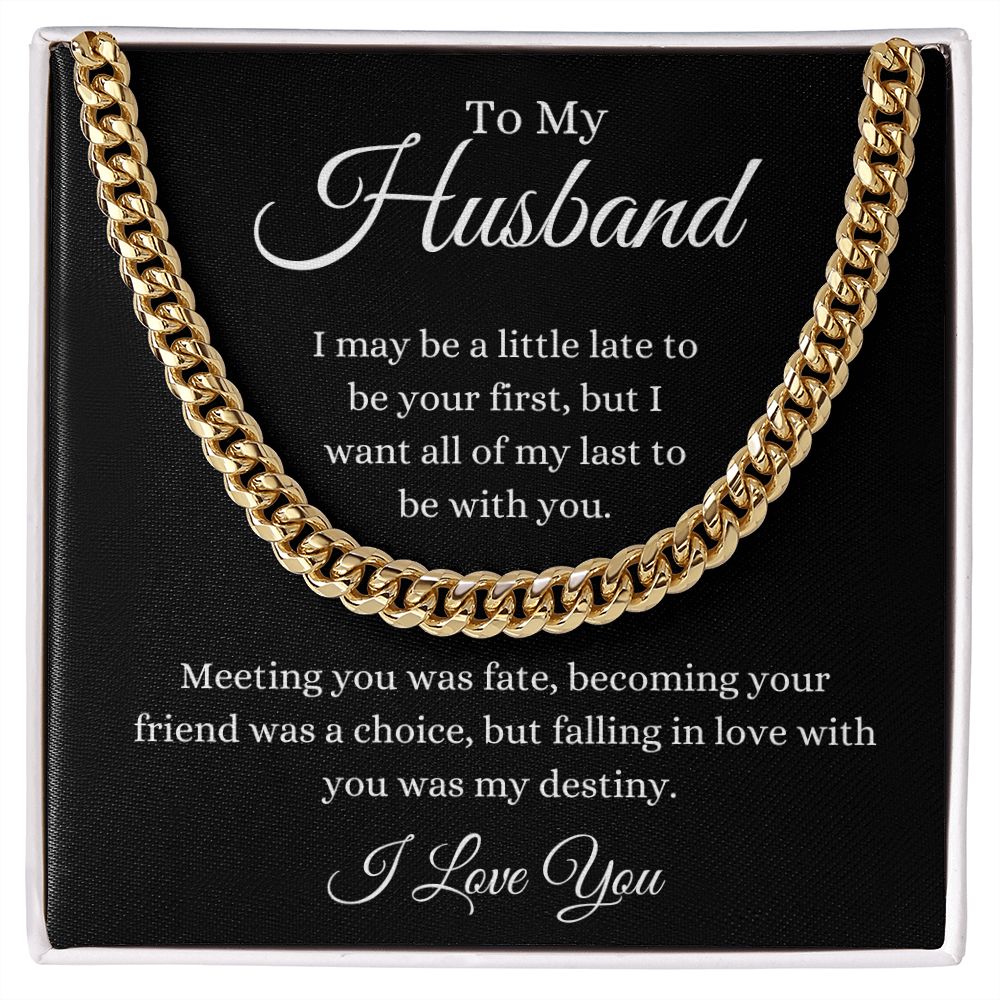 To My Husband / Cuban Link Chain