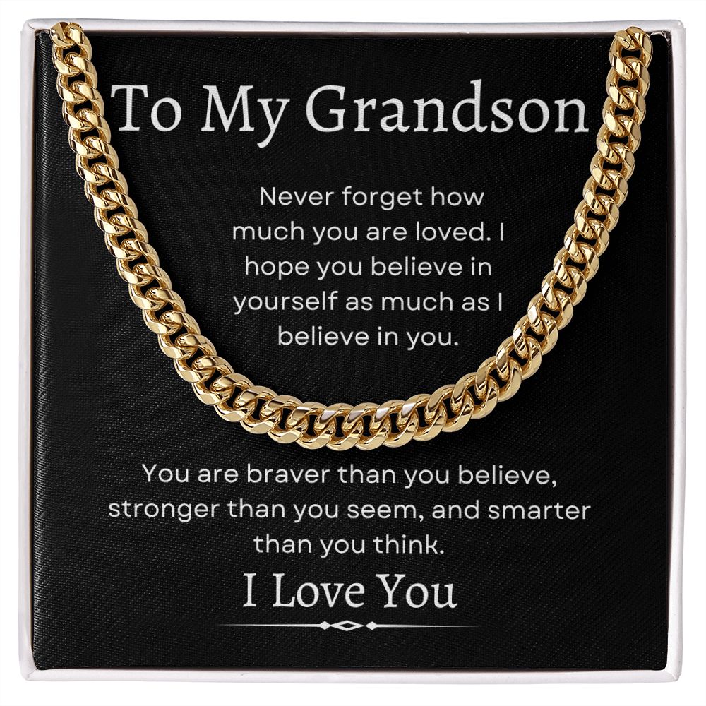 To My Grandson / Cuban Link Chain