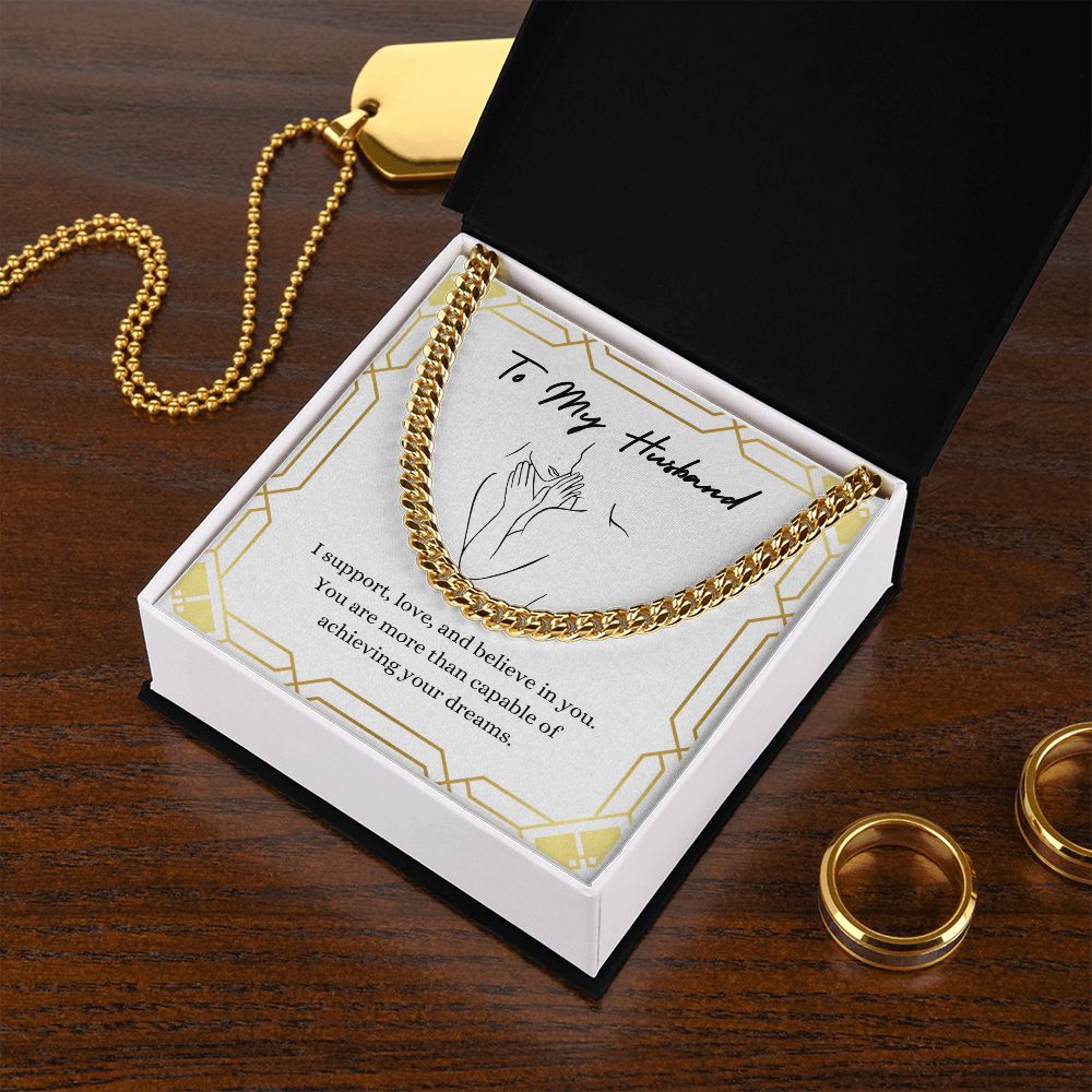 To My Husband / Cuban Link Chain