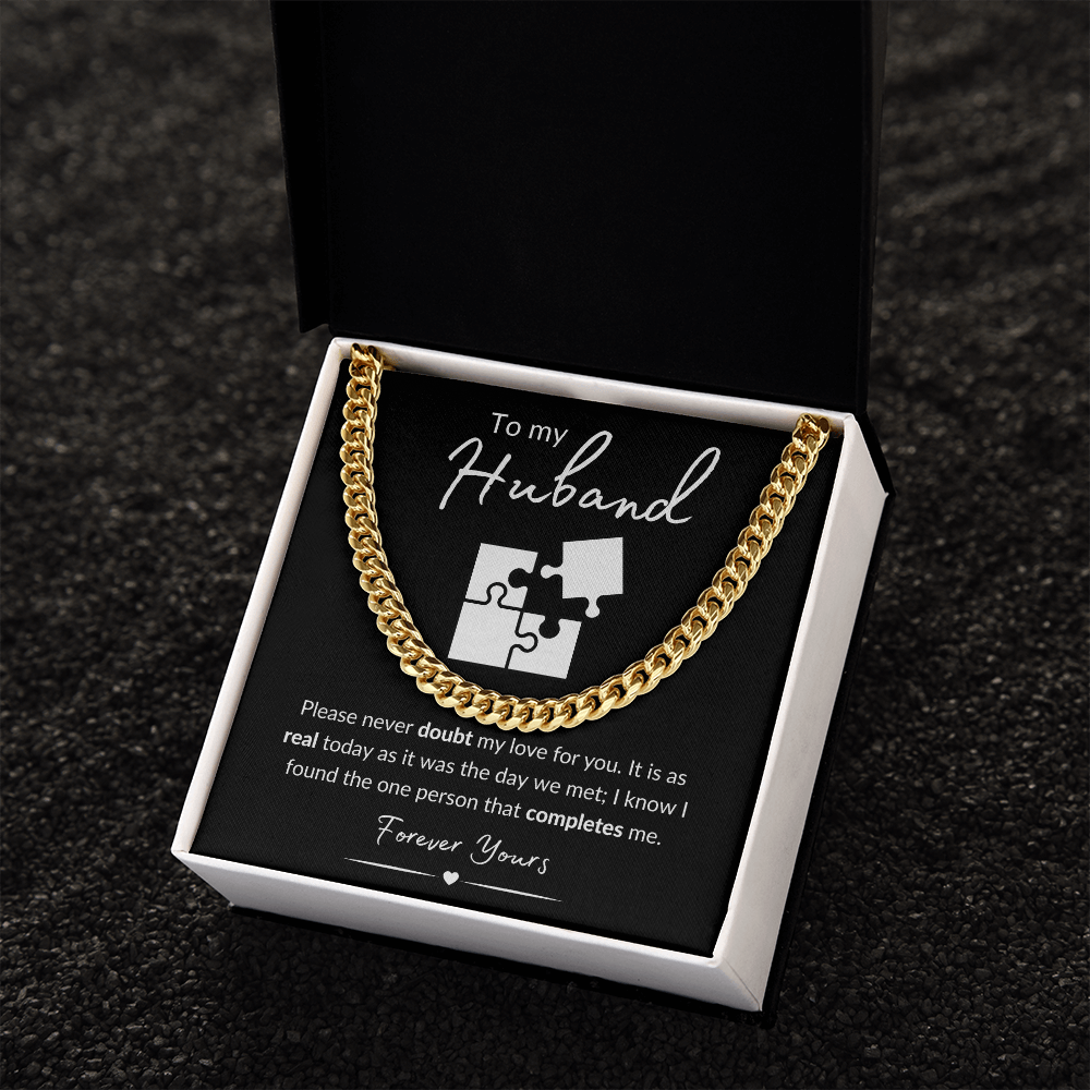 To My Husband / Cuban Link Chain