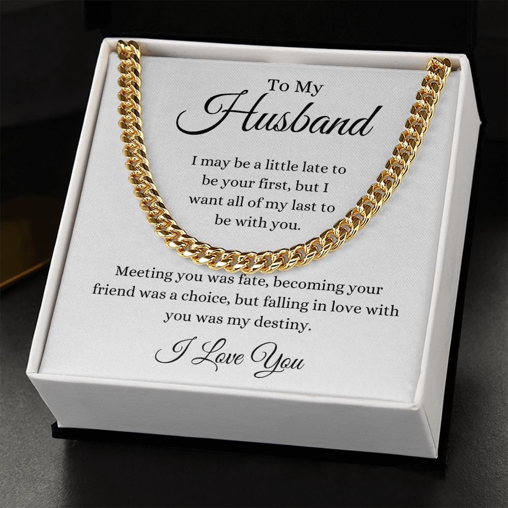 To My Husband / Cuban Link Chain
