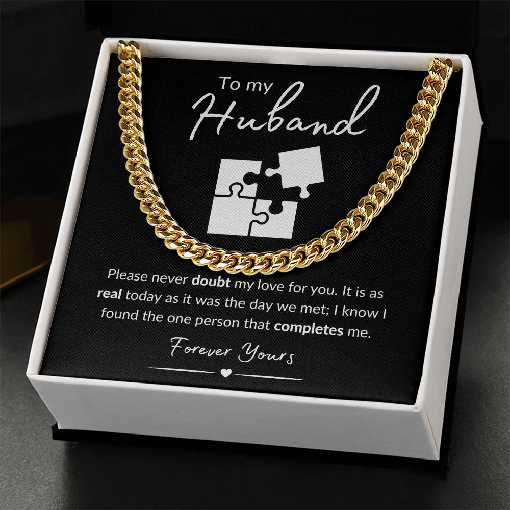 To My Husband / Cuban Link Chain