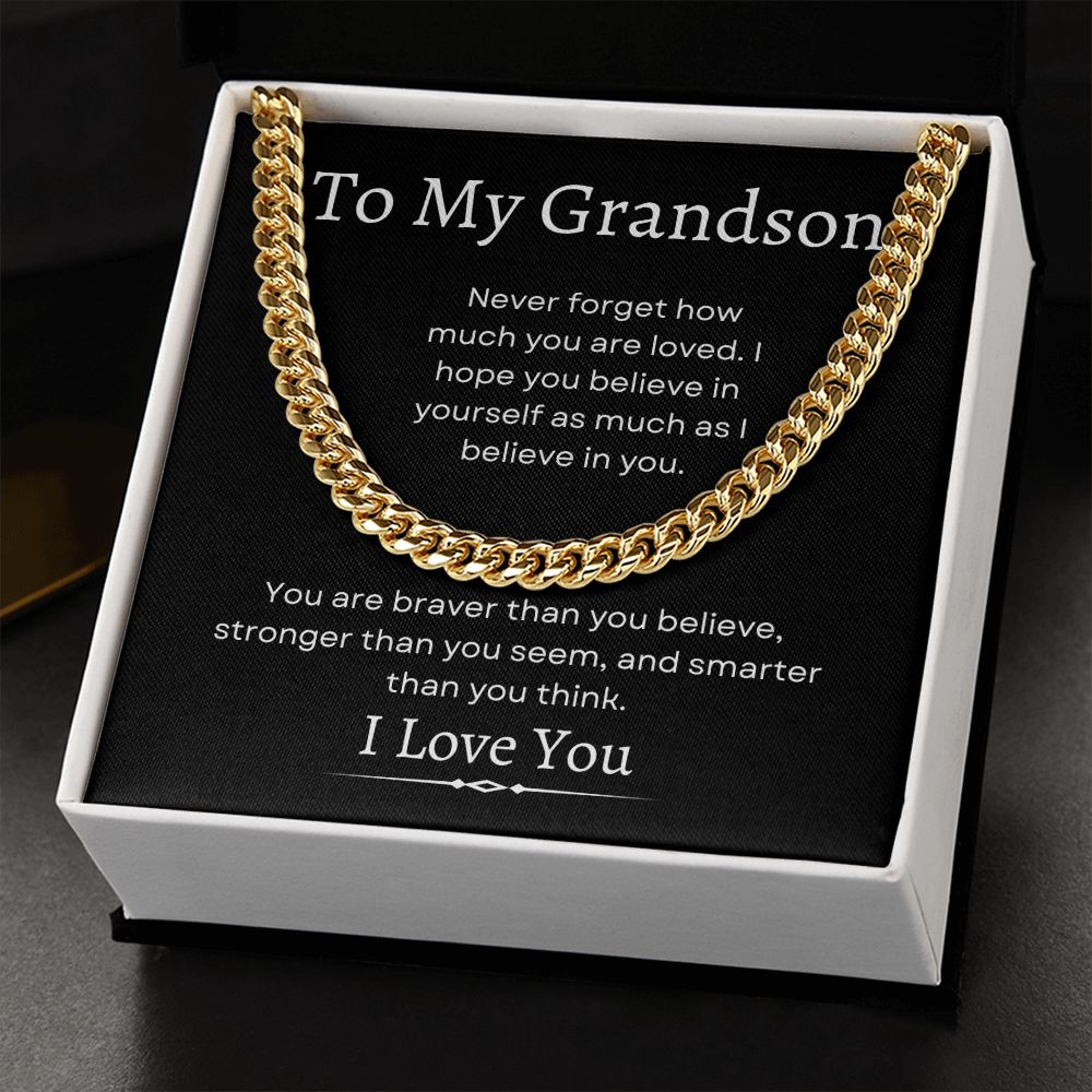 To My Grandson / Cuban Link Chain