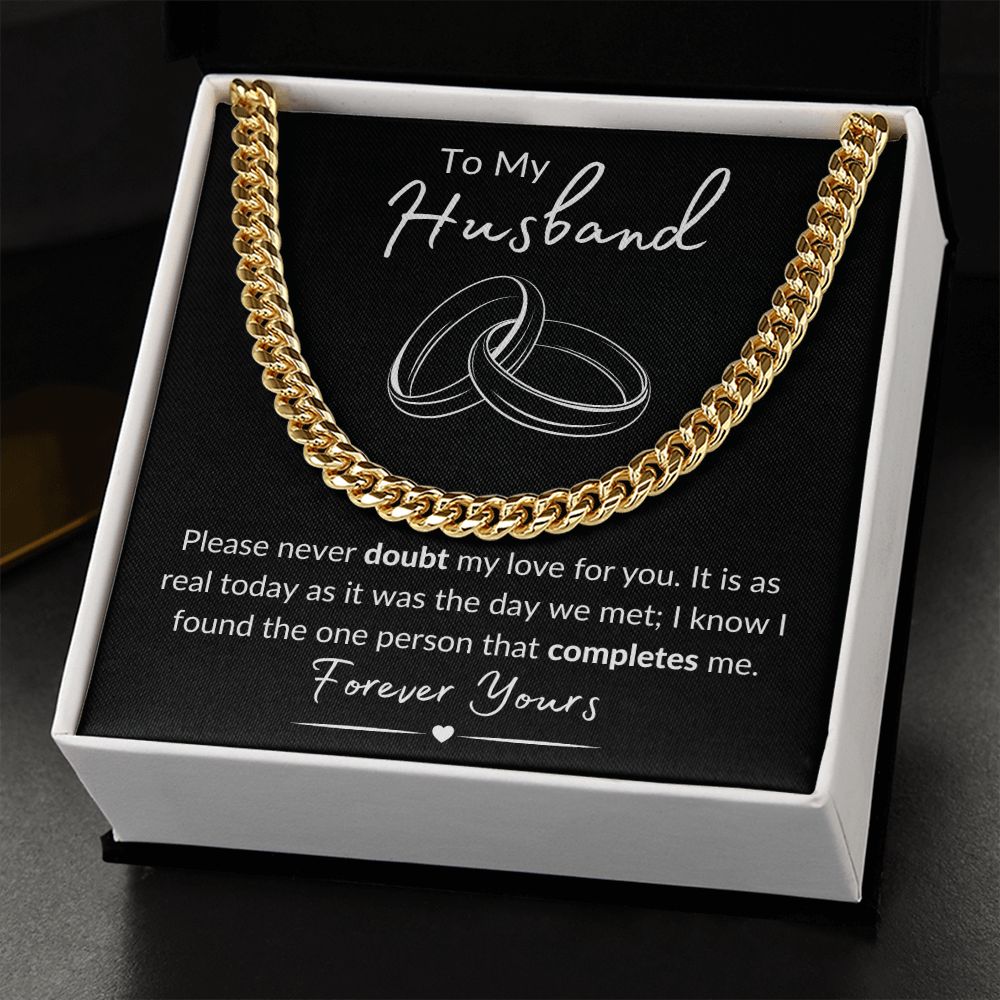 To My Husband / Cuban Link Chain