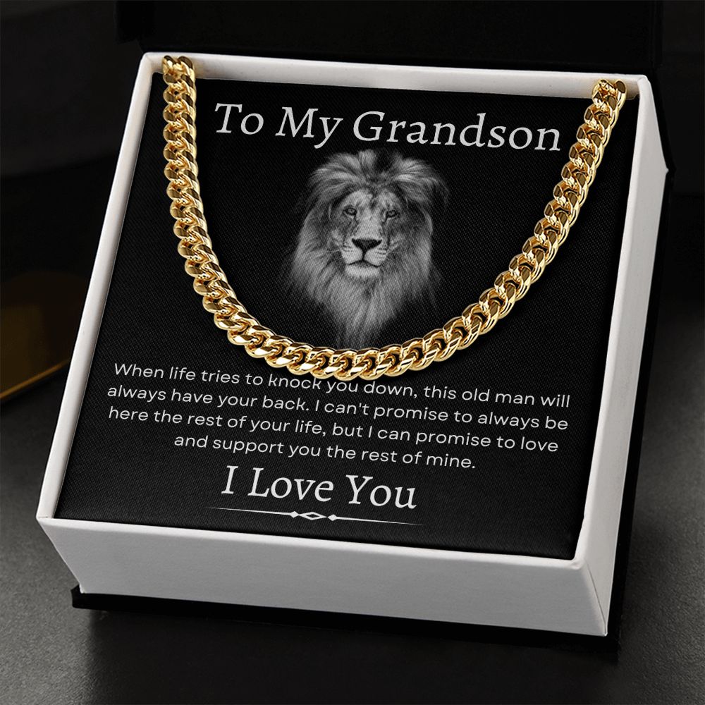 To My Grandson / Cuban Link Chain