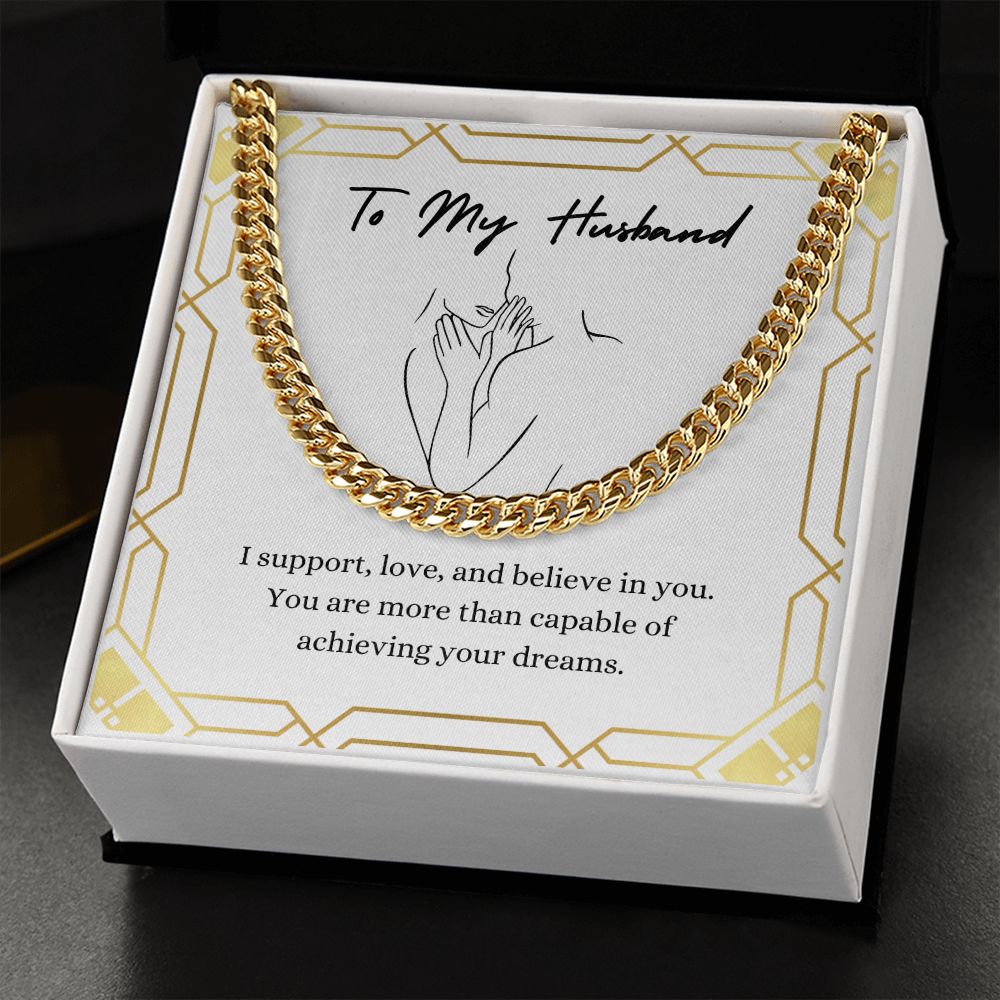 To My Husband / Cuban Link Chain