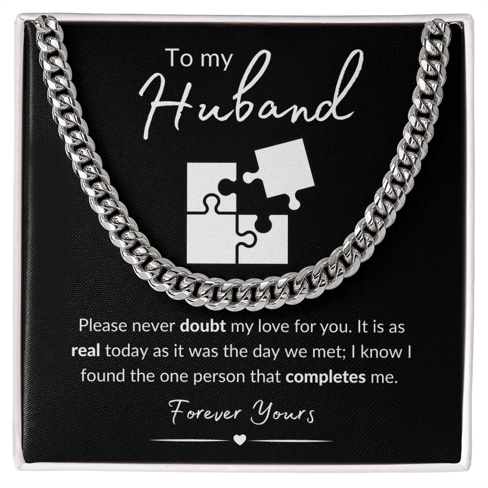 To My Husband / Cuban Link Chain